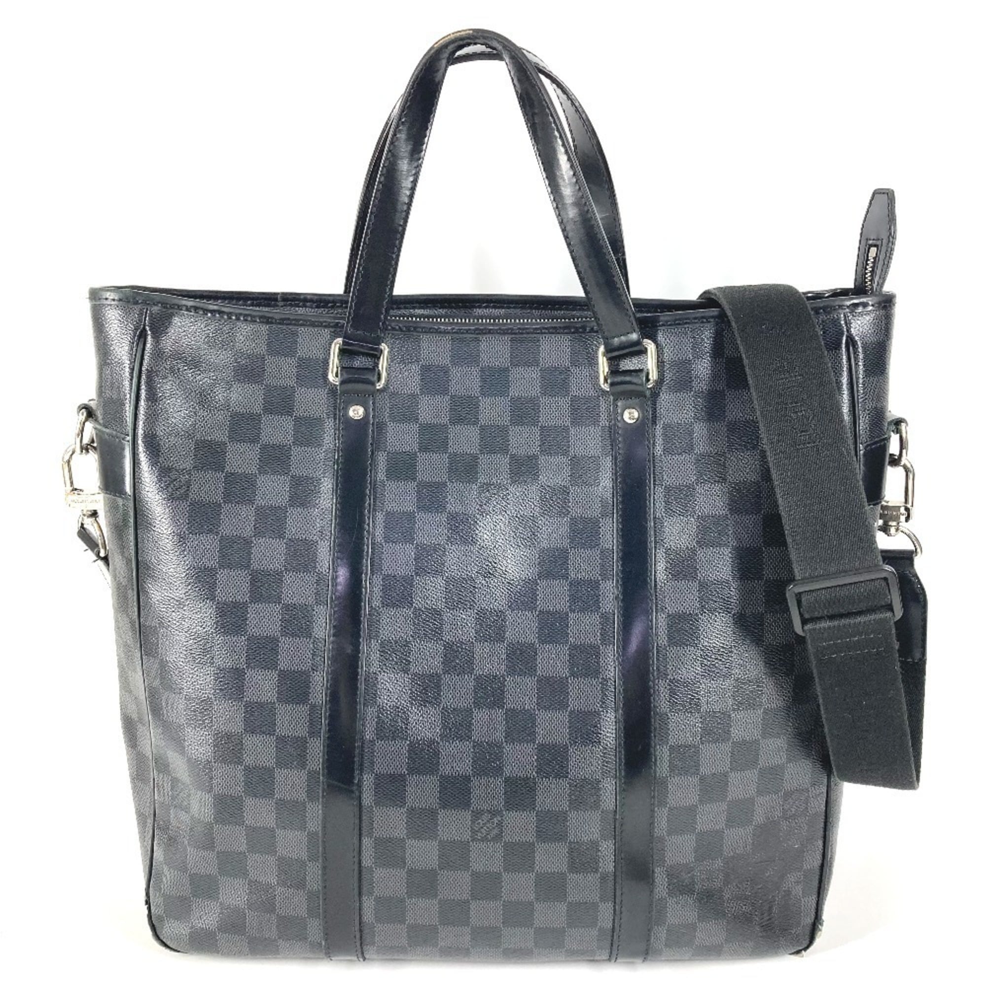 Louis Vuitton Black Damier Graphite Canvas Shoulder Bag Tote Bag (Pre-Owned)
