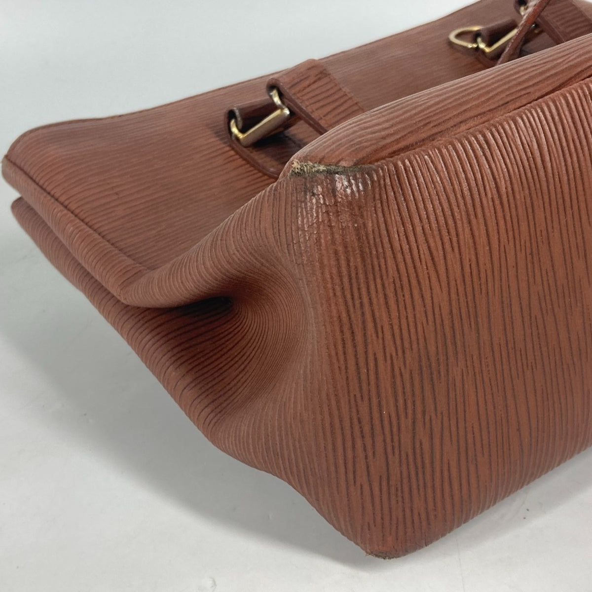 Fendi Brown Leather Handbag Shoulder Bag Tote Bag (Pre-Owned)