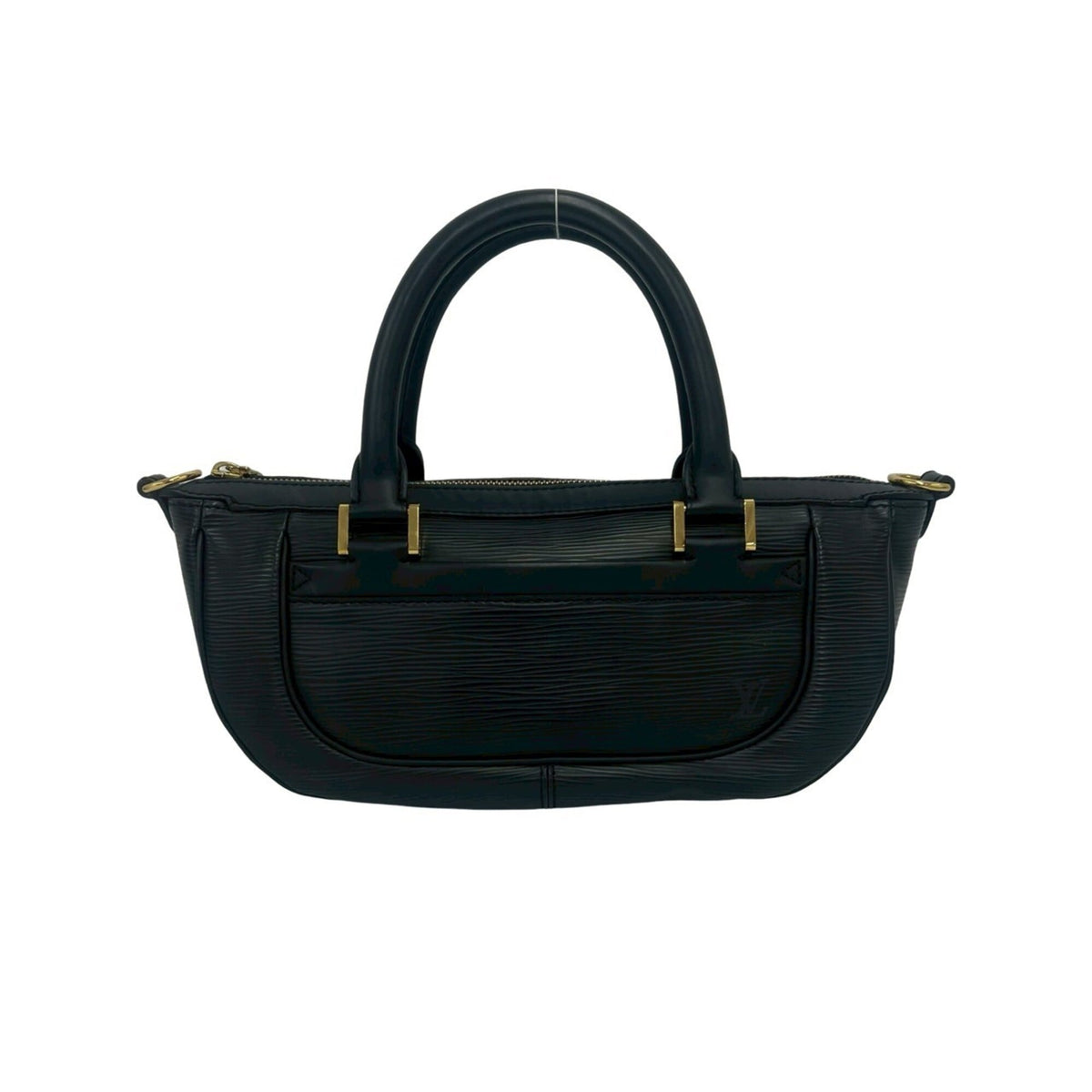Louis Vuitton Black Leather Handbag Shoulder Bag (Pre-Owned)