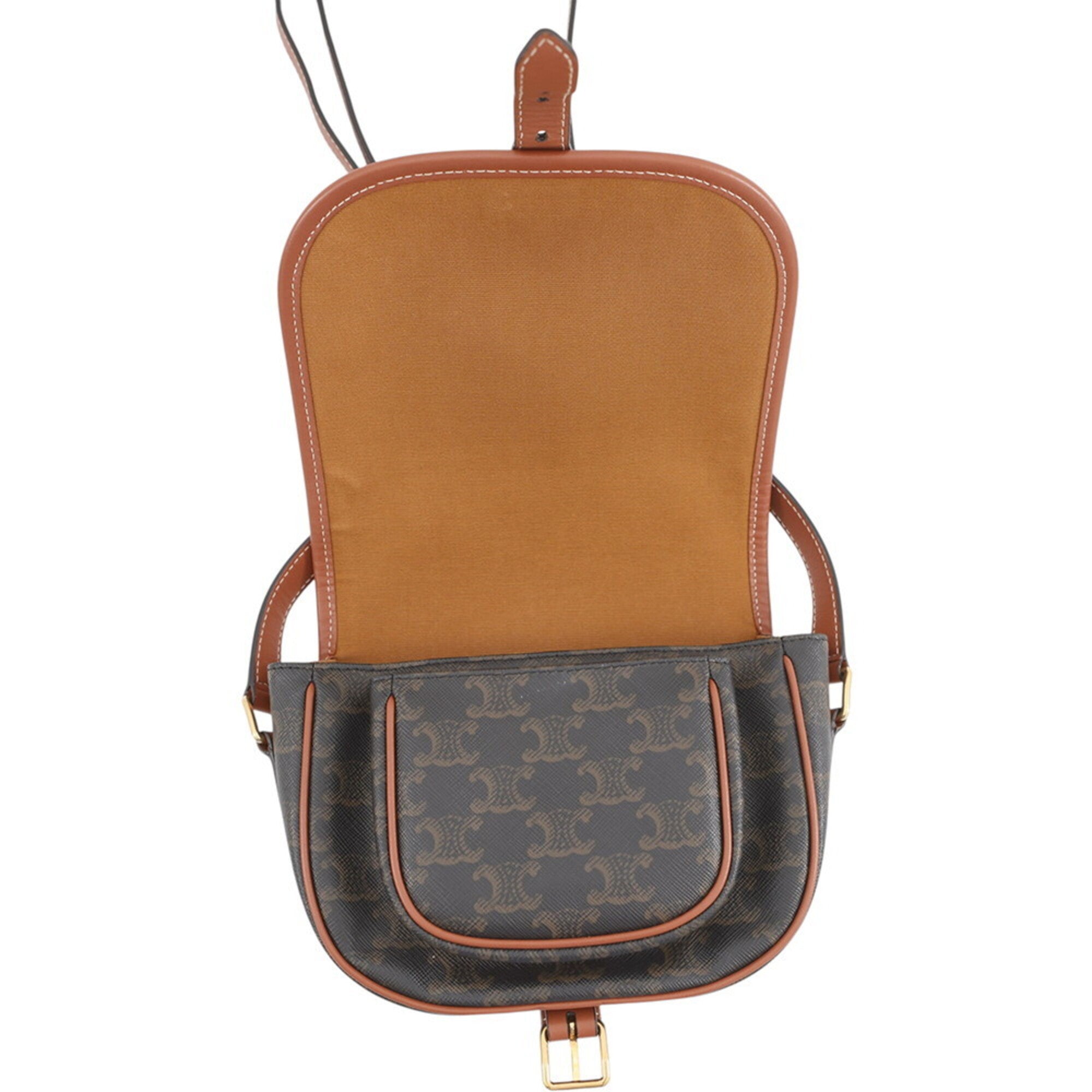 Celine Brown Pvc Leather Handbag Shoulder Bag (Pre-Owned)
