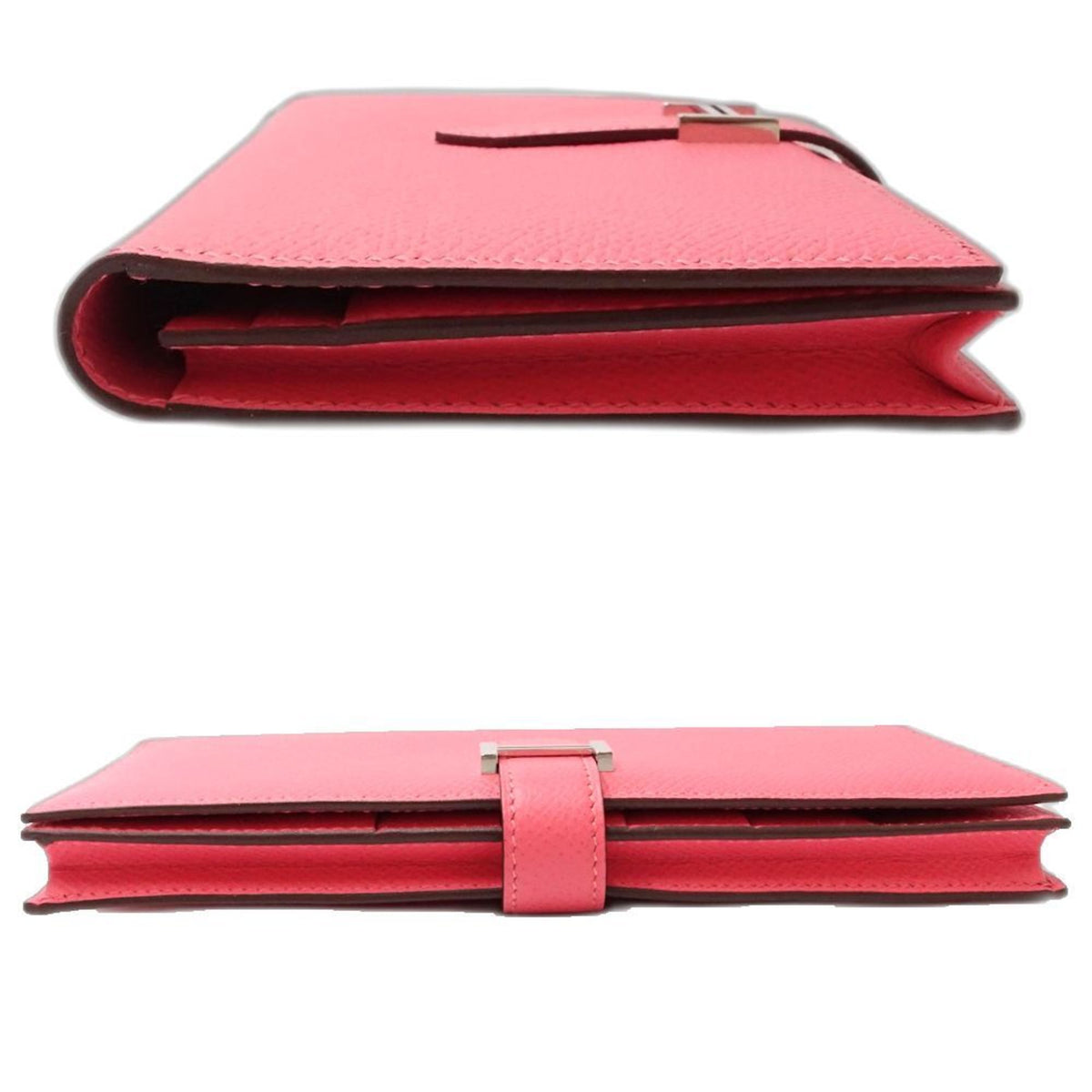 Hermes Pink Epsom Leather Long Wallet (Bi-Fold) (Pre-Owned)