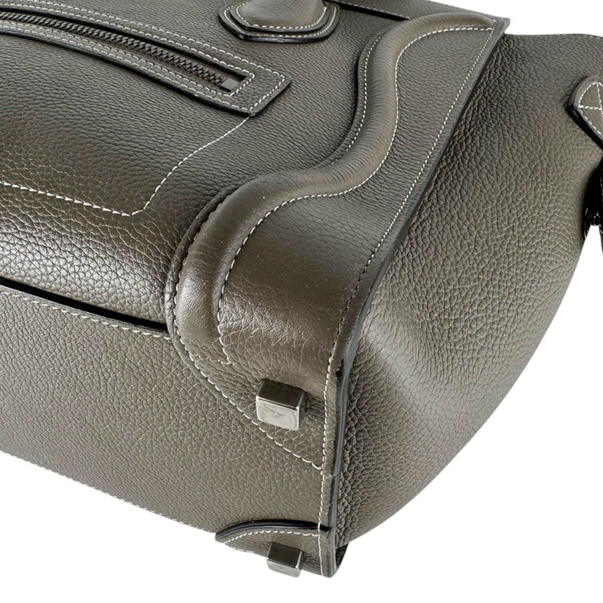 Celine Grayish Leather Handbag (Pre-Owned)