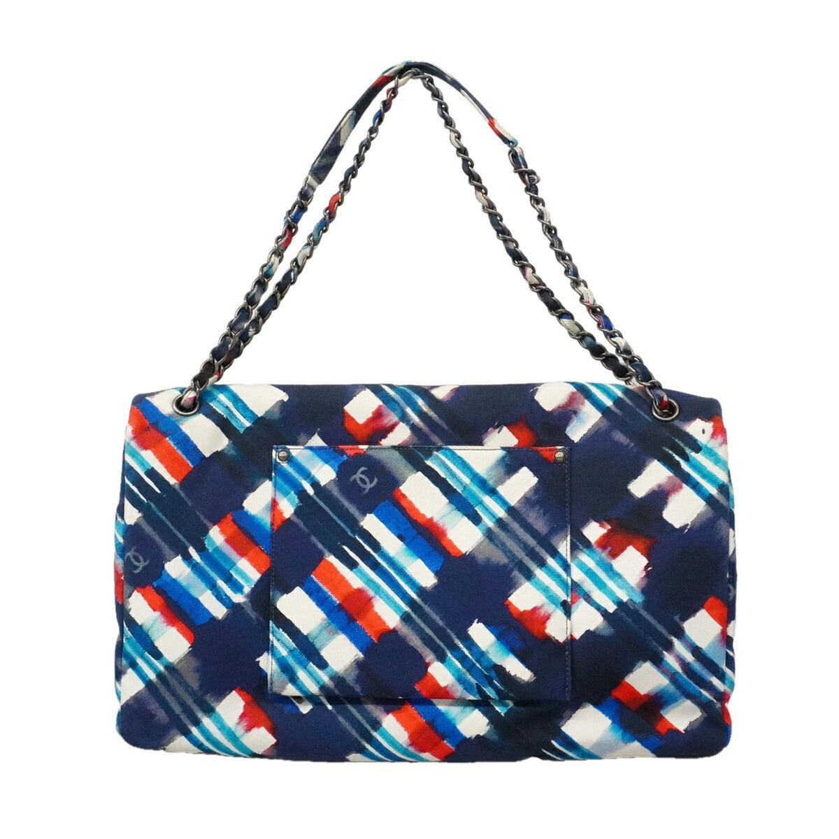 Chanel Blue Canvas Shoulder Bag (Pre-Owned)