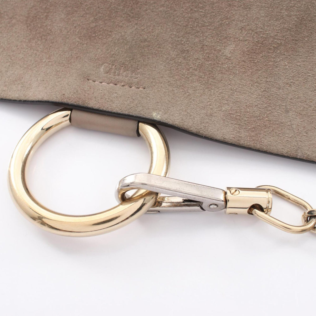 Chloé Beige Leather Suede Handbag Shoulder Bag (Pre-Owned)