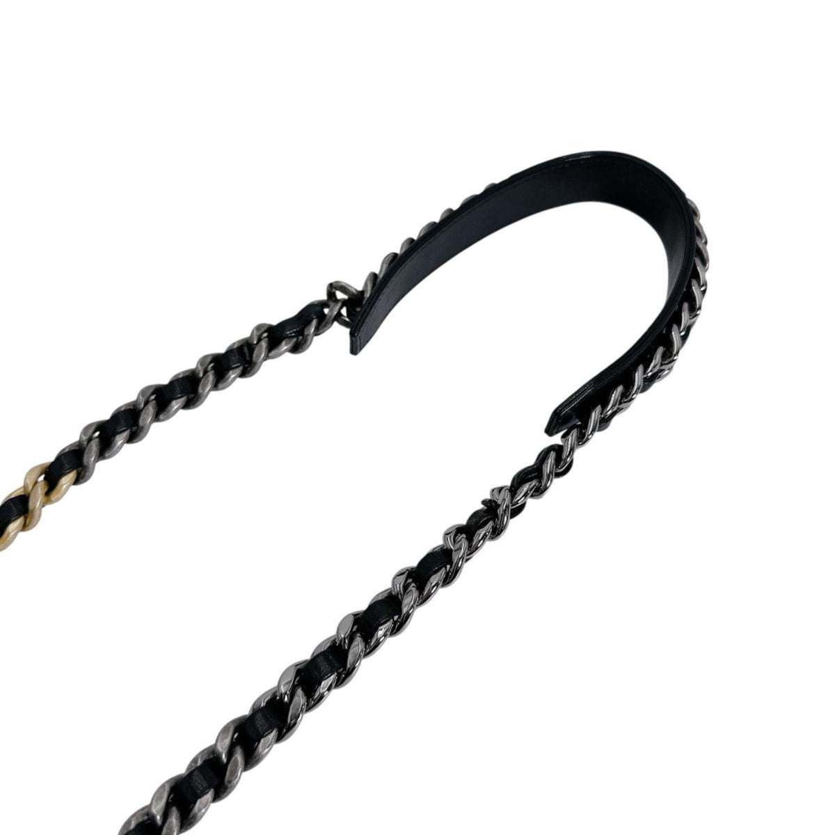 Chanel Black Leather Chain/Shoulder Wallet (Pre-Owned)