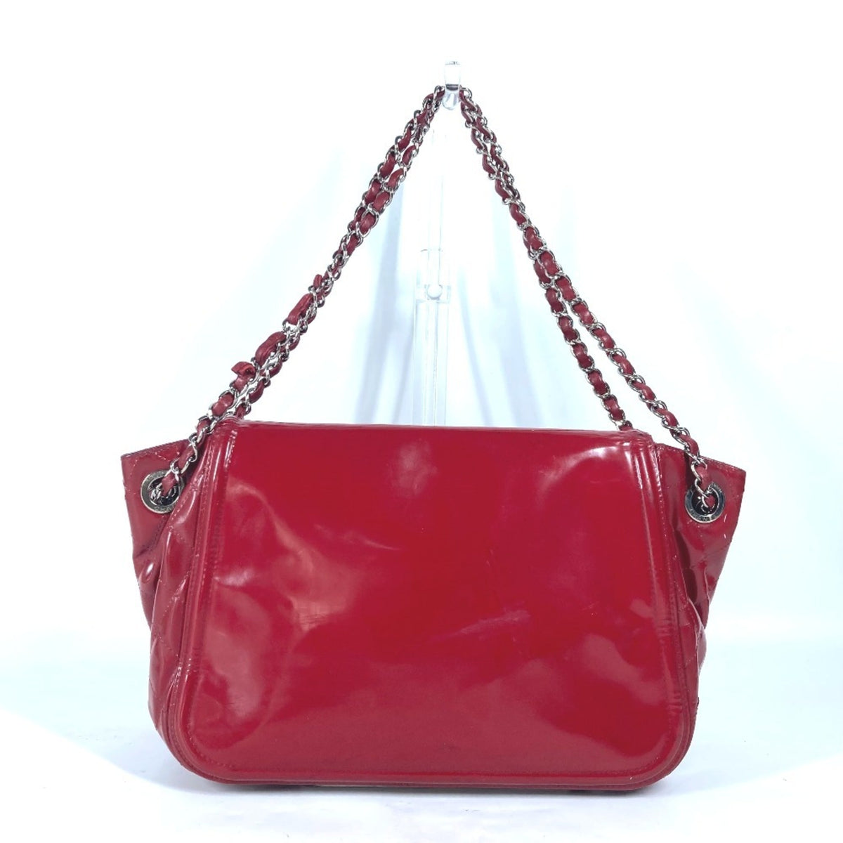 Chanel Pink Red Color Leather Shoulder Bag (Pre-Owned)