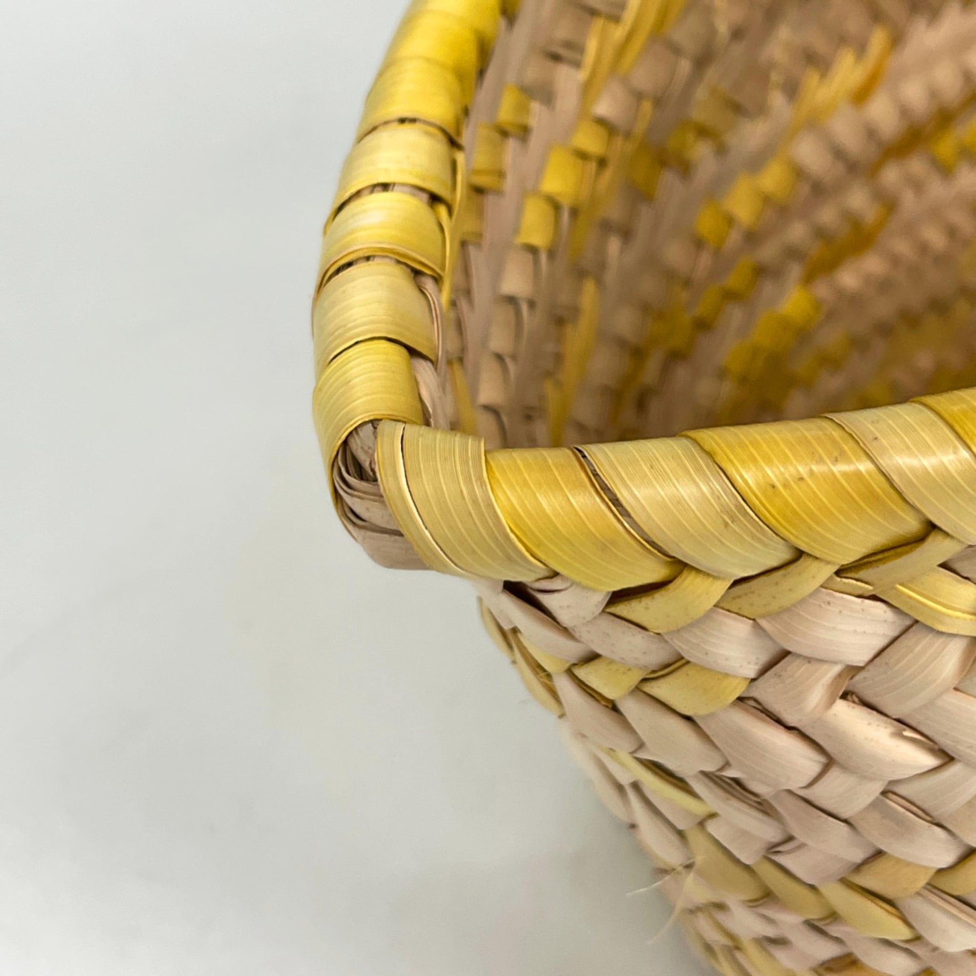 Loewe Beige Yellow Raffia Leather Basket Handbag (Pre-Owned)