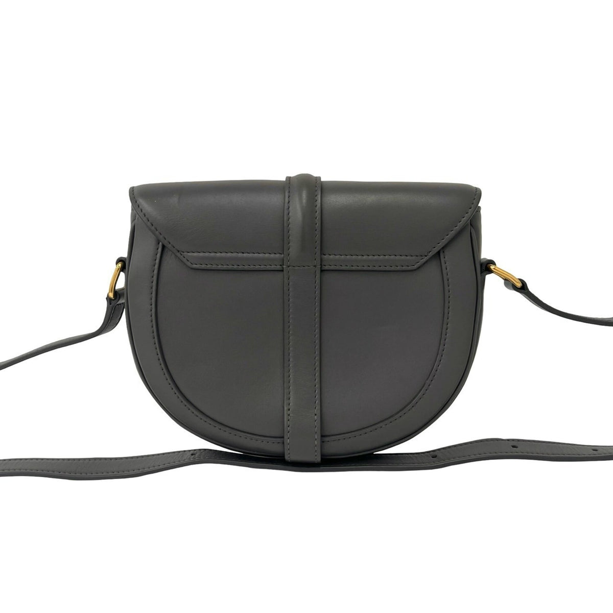 Celine Gray Leather Crossbody Bag Pochette Shoulder Bag (Pre-Owned)