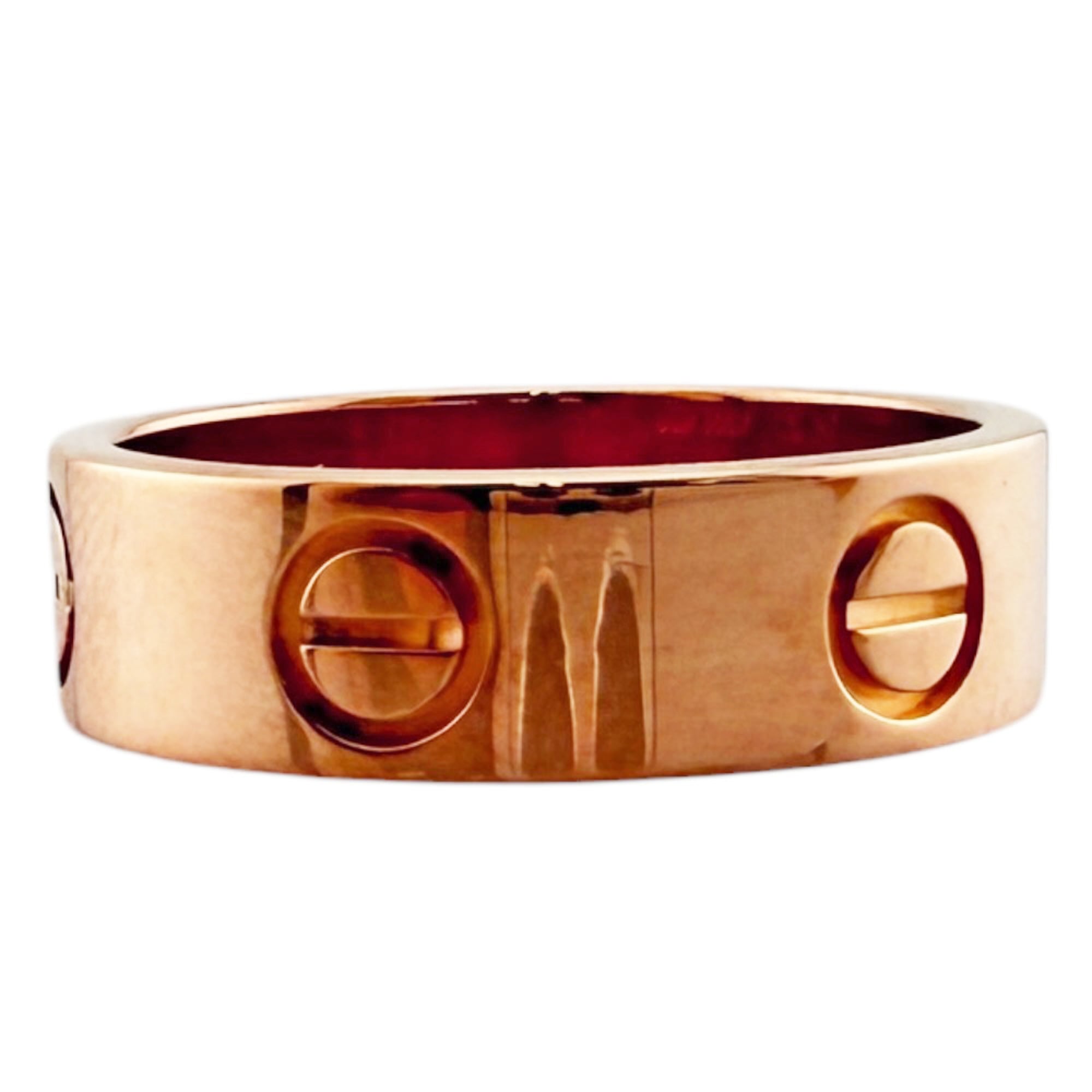 Cartier Love Pink Gold (18K) Band Ring (Pre-Owned)