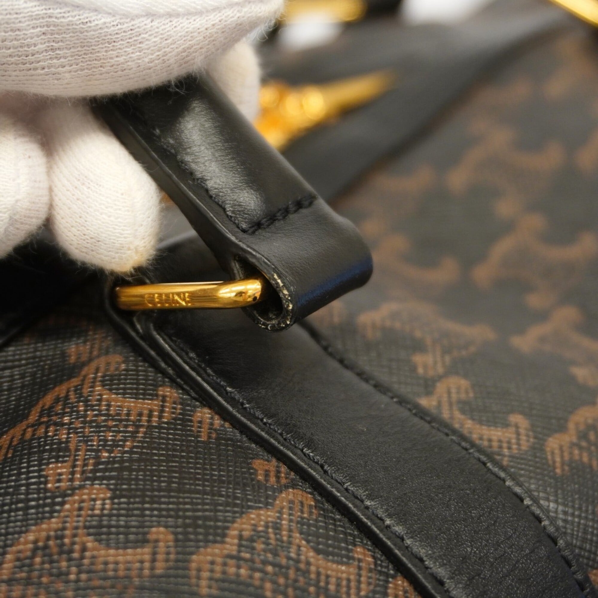 Celine Black Pvc Boston Bag (Pre-Owned)