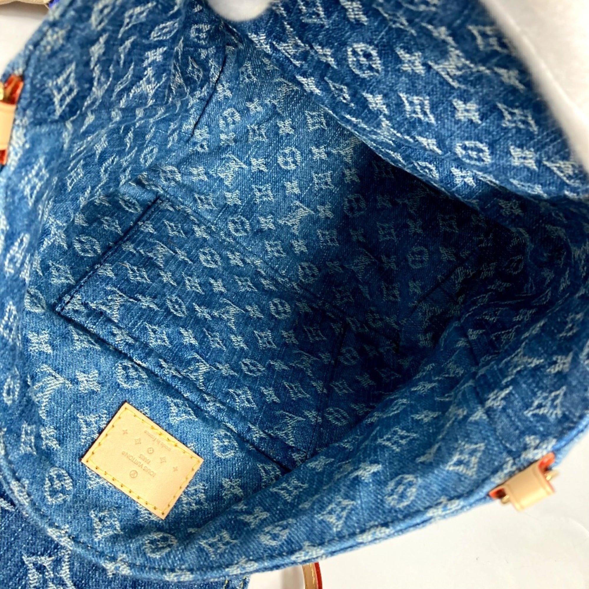 Louis Vuitton Blue Monogram Denim Backpack (Pre-Owned)