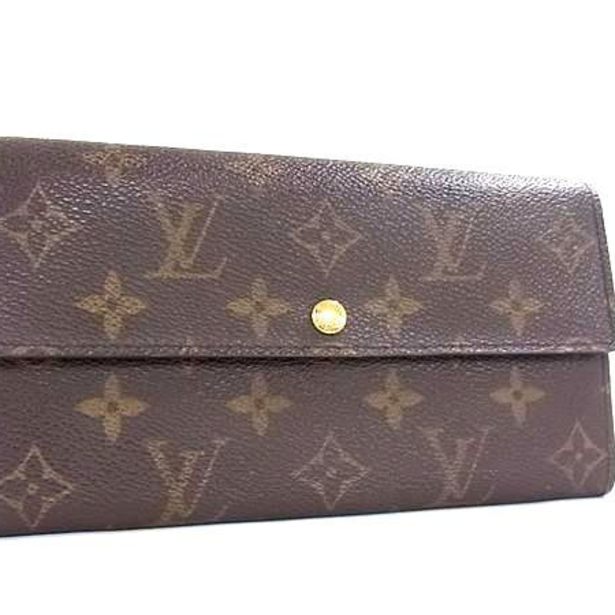 Louis Vuitton Monogram Brown Pvc Leather Long Wallet (Bi-Fold) (Pre-Owned)