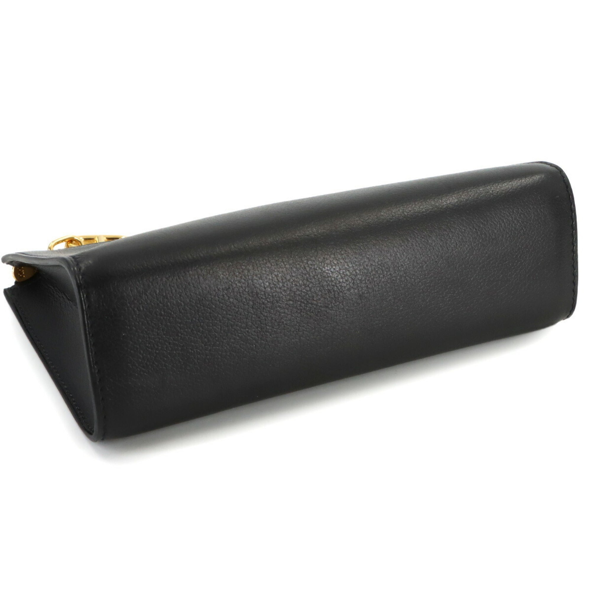 Hermes Black Evercalf Leather Pouch (Pre-Owned)
