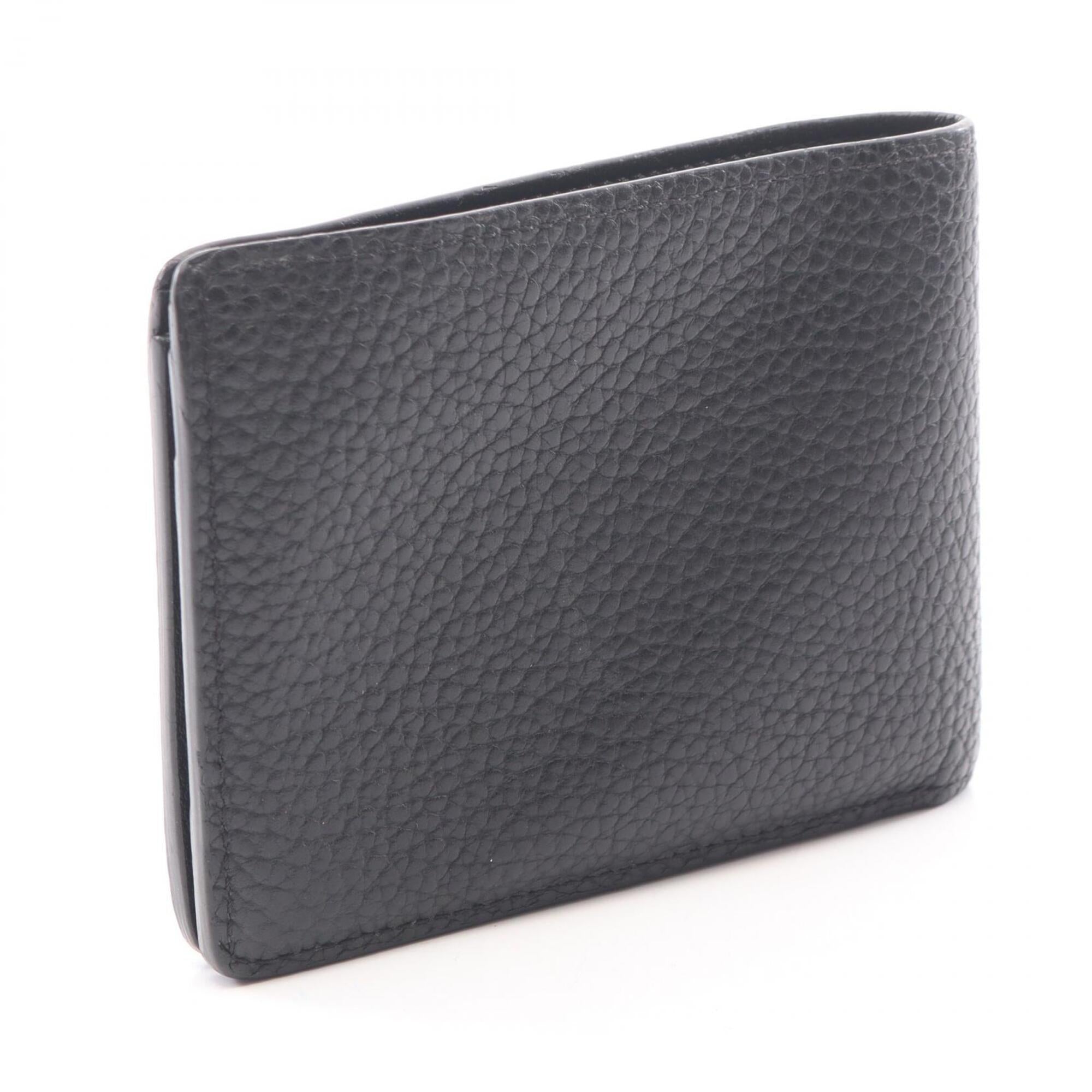 Louis Vuitton Black Leather Wallet (Bi-Fold) (Pre-Owned)