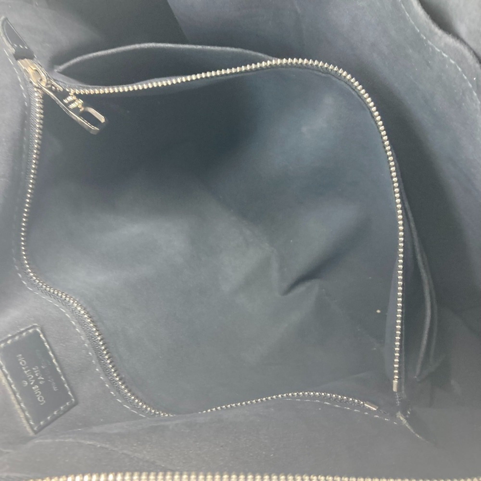 Louis Vuitton Black Navy Canvas Handbag Shoulder Bag (Pre-Owned)