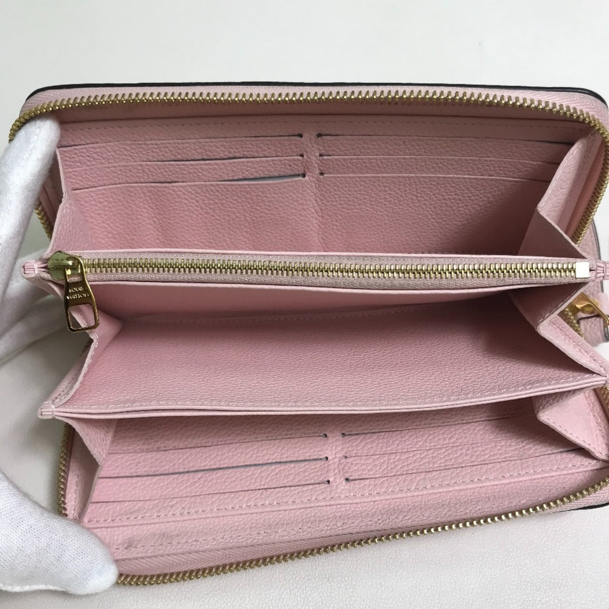 Louis Vuitton Monogram Empreinte Pink Monogram Empreinte Long Wallet (Bi-Fold) (Pre-Owned)
