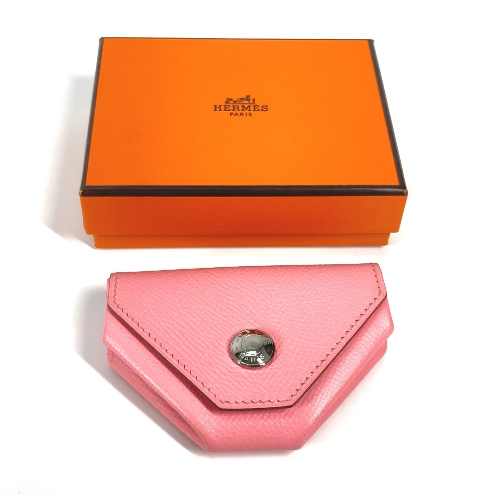 Hermes Pink Rose Confetti Epsom Leather Coin Purse/Coin Case (Pre-Owned)