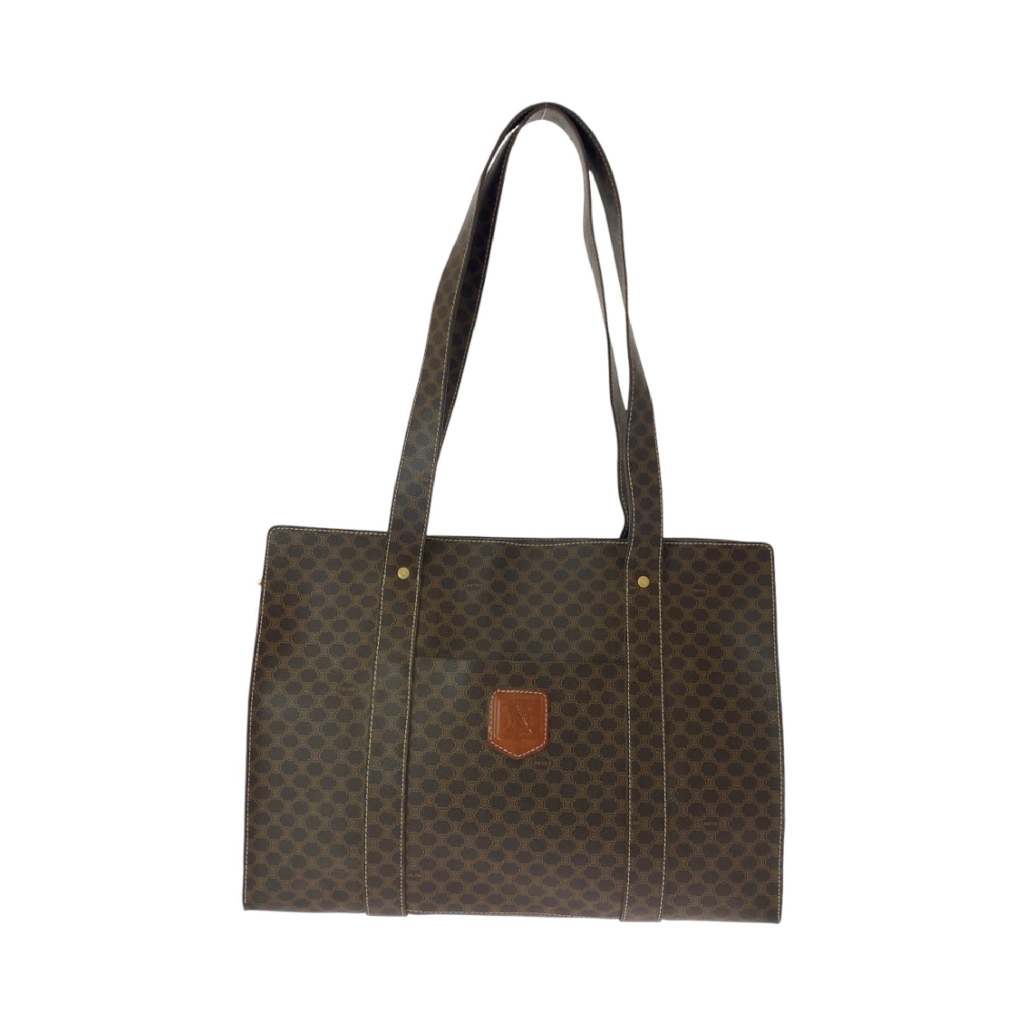 Celine Brown Pvc Shoulder Bag Tote Bag (Pre-Owned)