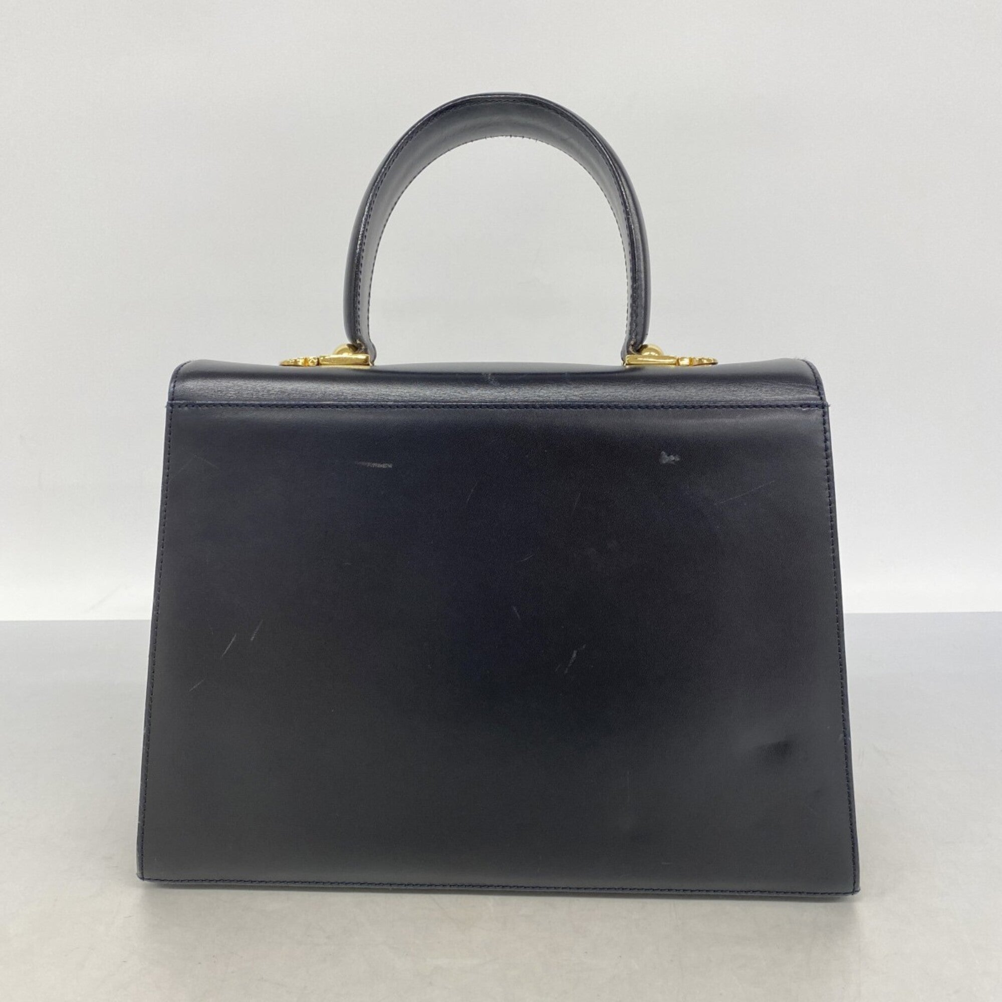 Salvatore Ferragamo Navy Leather Handbag (Pre-Owned)