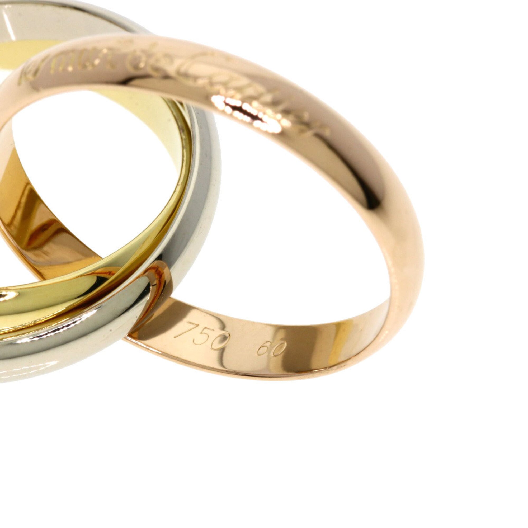 Cartier Trinity Yellow Gold (18K) Pink Gold (18K) White Gold (18K) Band Ring (Pre-Owned)