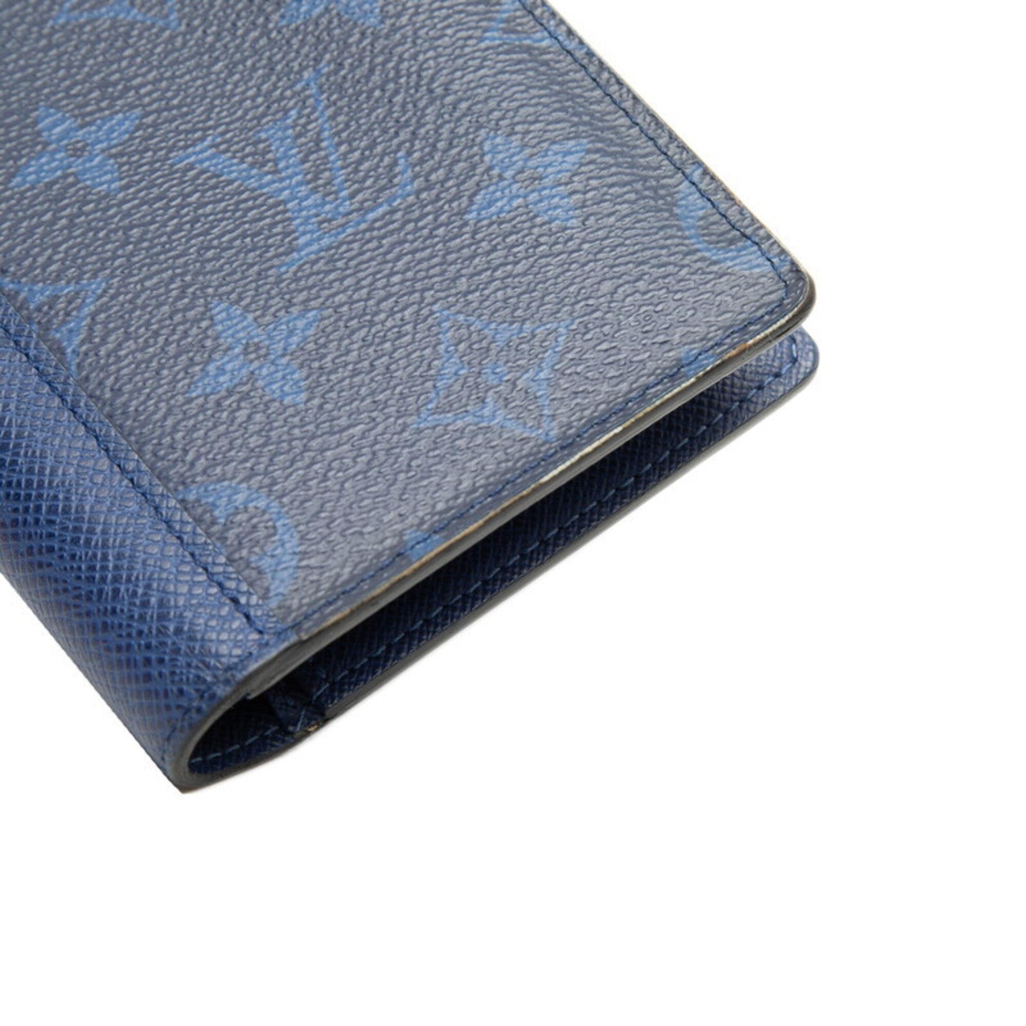 Louis Vuitton Monogram Blue Cobalt Pvc Taigarama Long Wallet (Bi-Fold) (Pre-Owned)