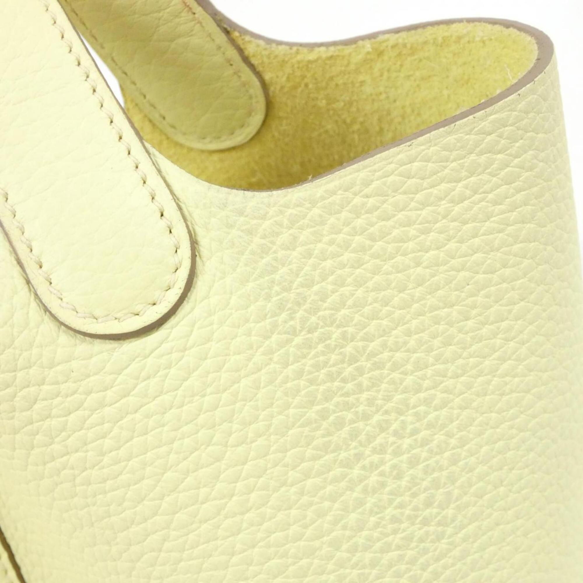 Hermes Jaune Yellow Taurillon Clemence Leather Handbag (Pre-Owned)