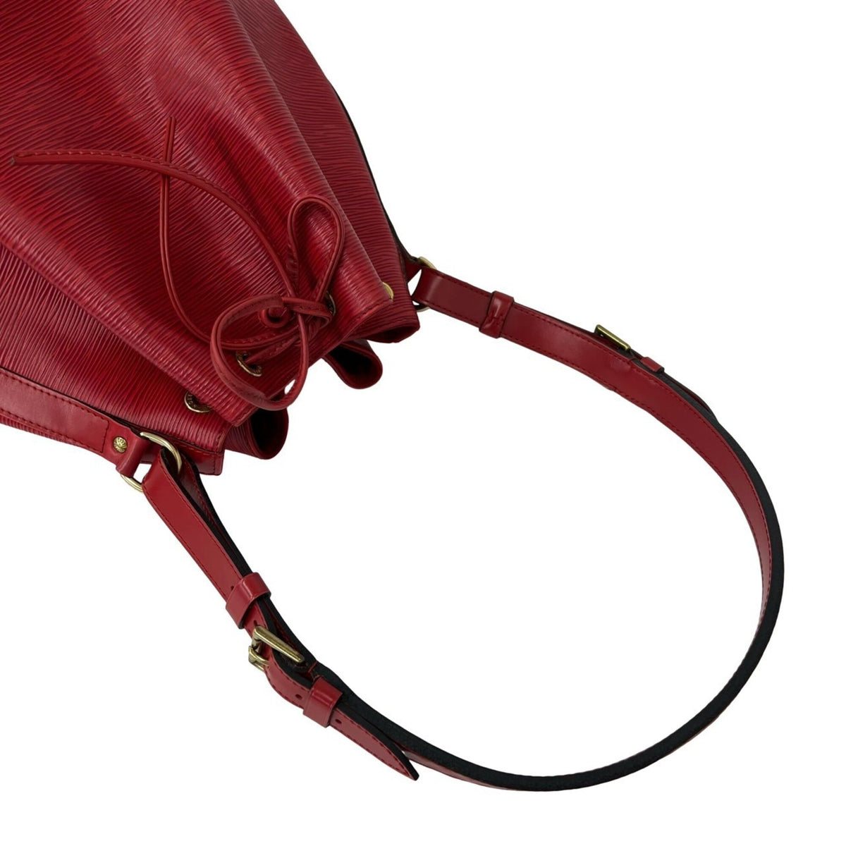 Louis Vuitton Red Color Leather Shoulder Bag (Pre-Owned)