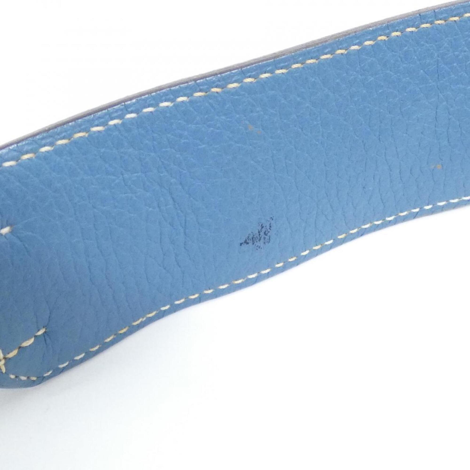 Hermes Blue Jean Taurillon Clemence Leather Shoulder Bag (Pre-Owned)