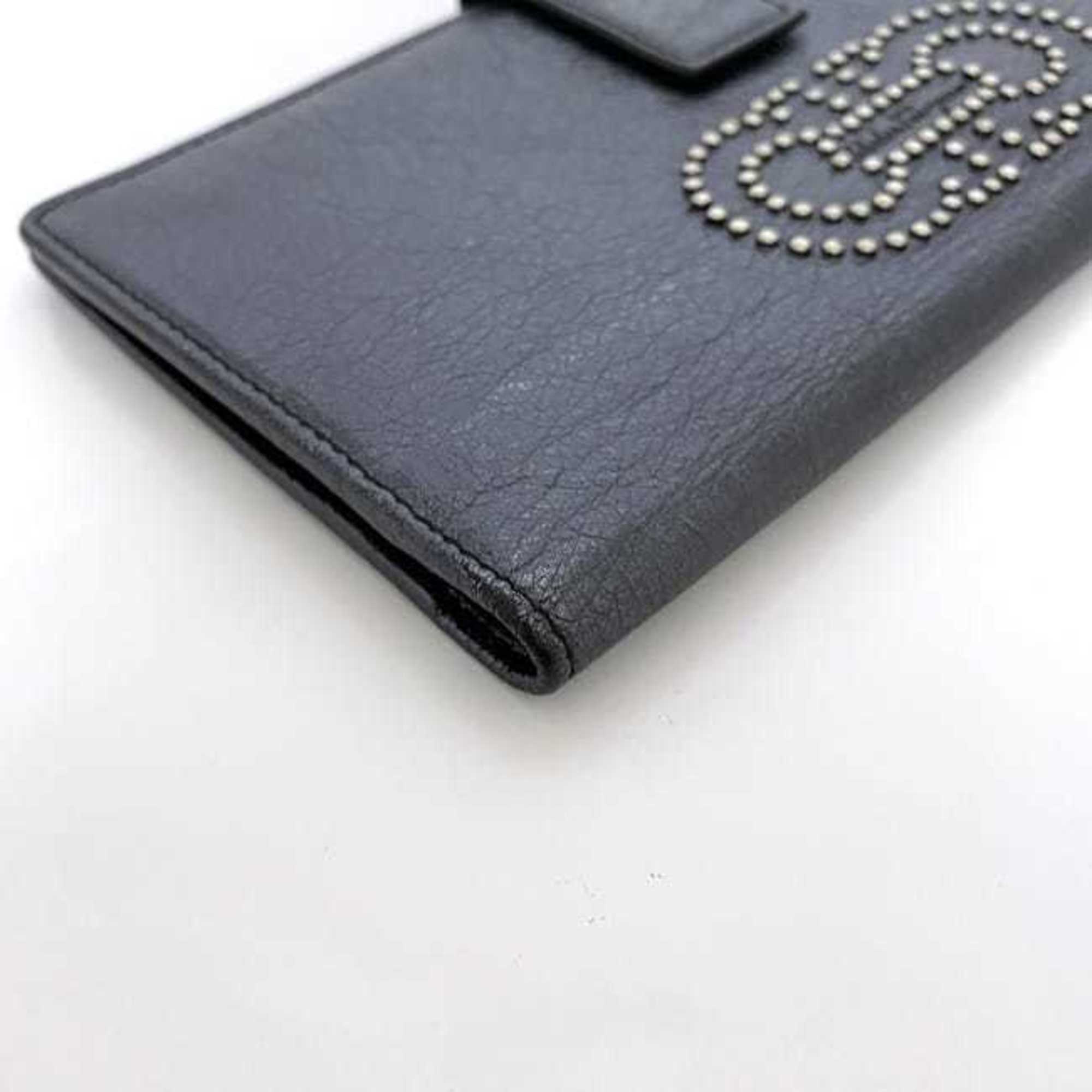 Salvatore Ferragamo Vara Silver Leather Long Wallet (Bi-Fold) (Pre-Owned)