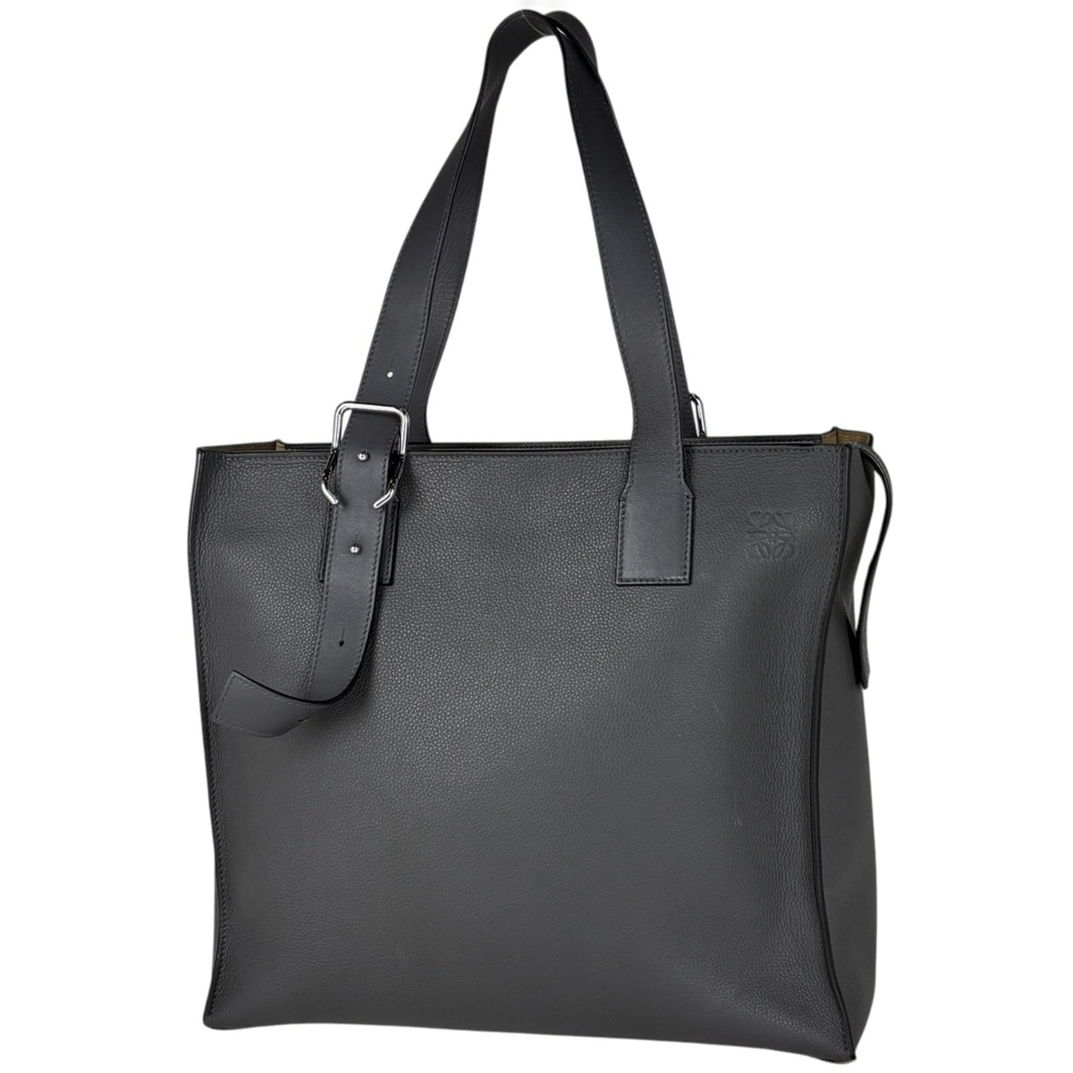 Loewe Gray Leather Tote Bag (Pre-Owned)