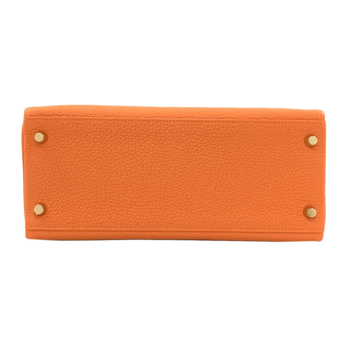 Hermes Kelly Orange Togo Leather Handbag (Pre-Owned)