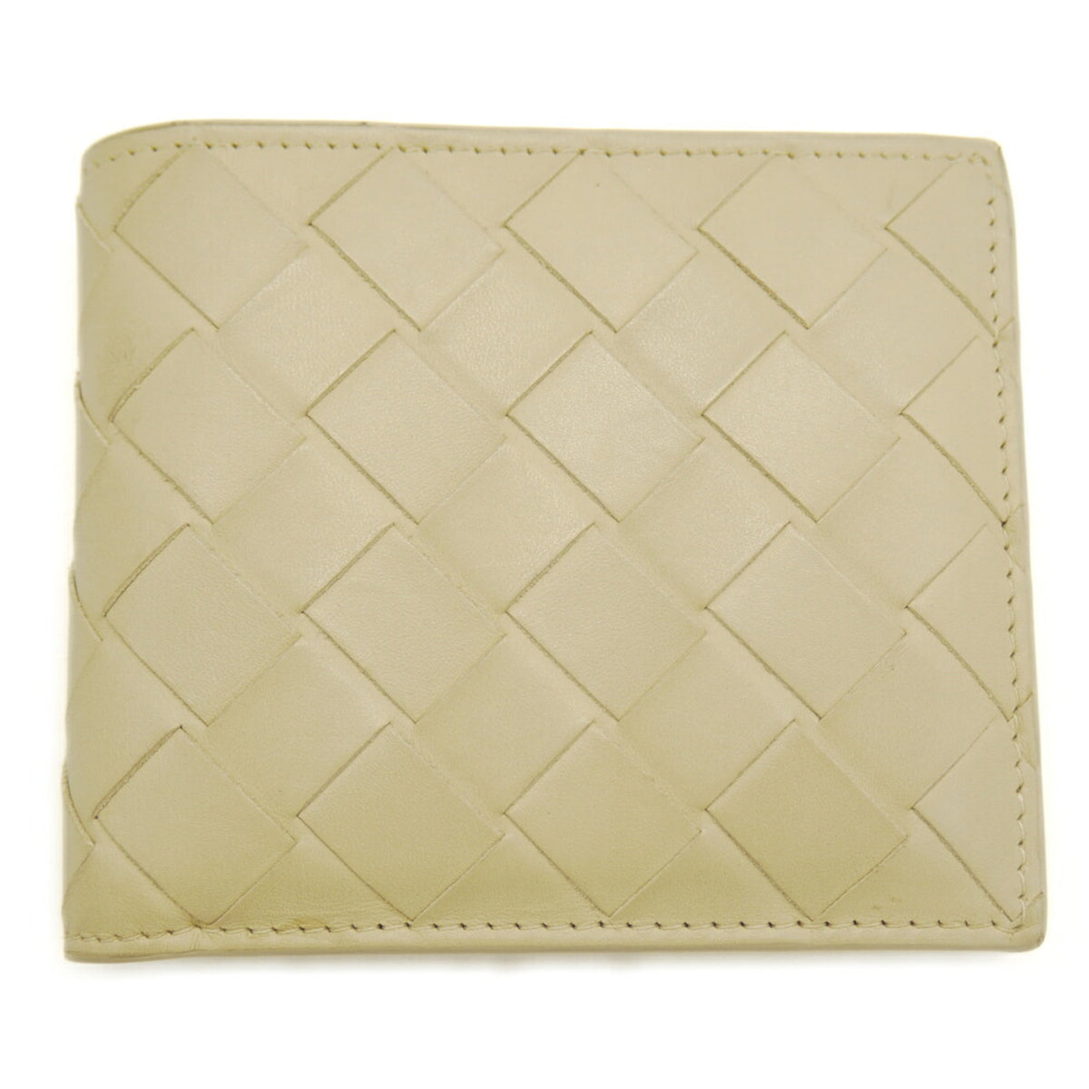 Bottega Veneta Beige Leather Wallet (Bi-Fold) (Pre-Owned)