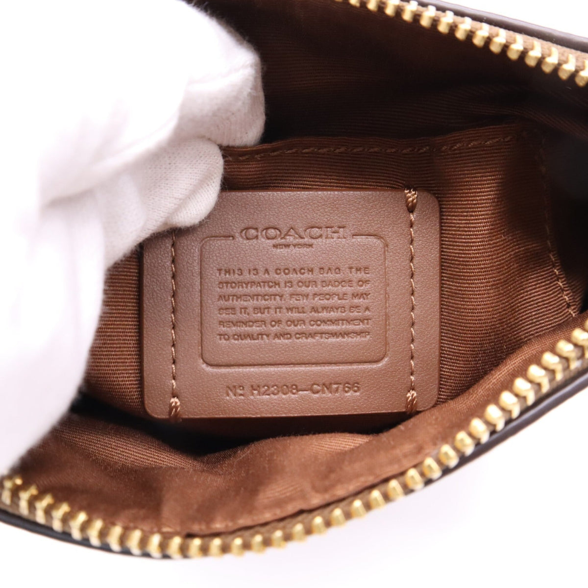 Coach Signature Beige Brown Signature Line Shoulder Bag (Pre-Owned)