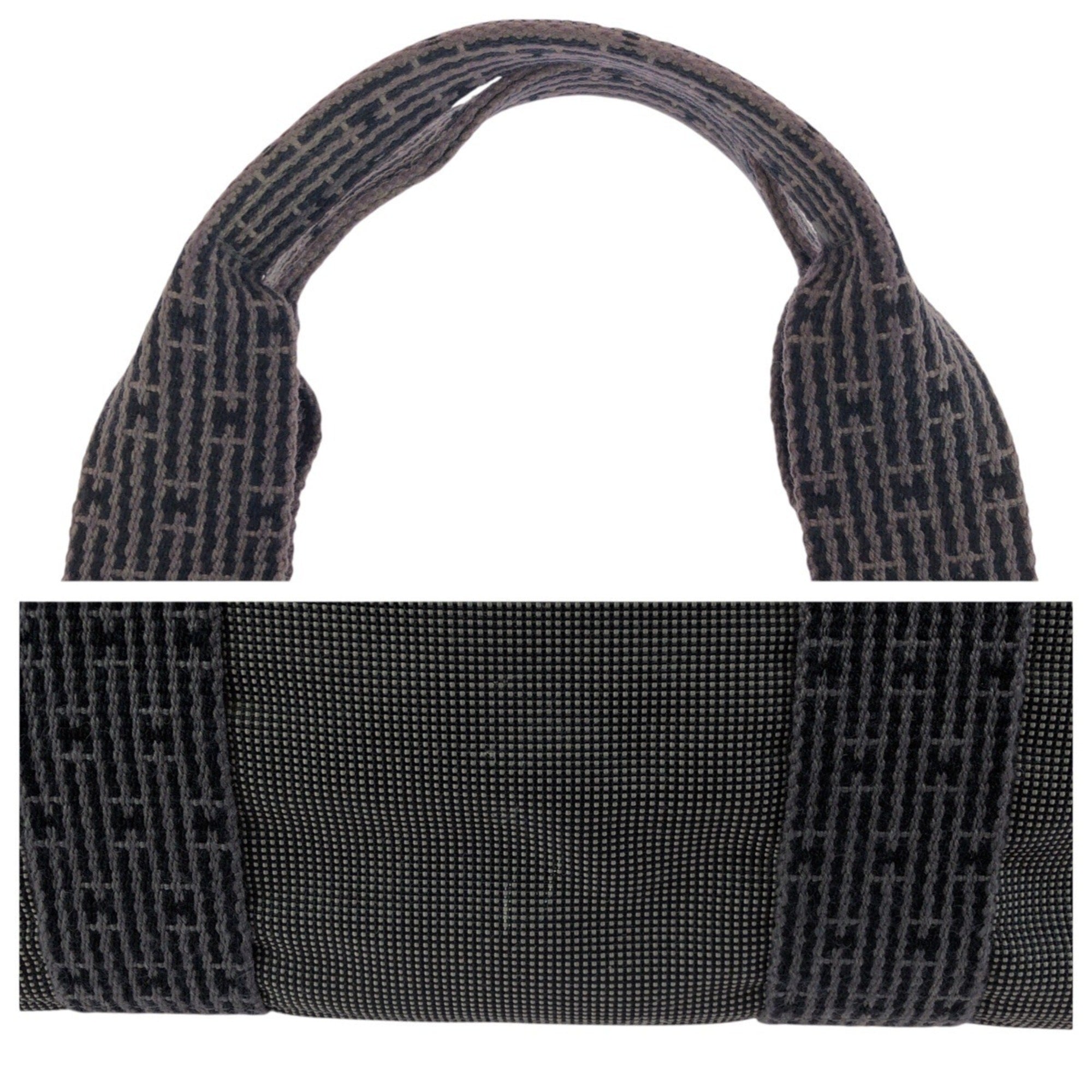 Hermes Gray Polyamide Polyester Handbag Tote Bag (Pre-Owned)