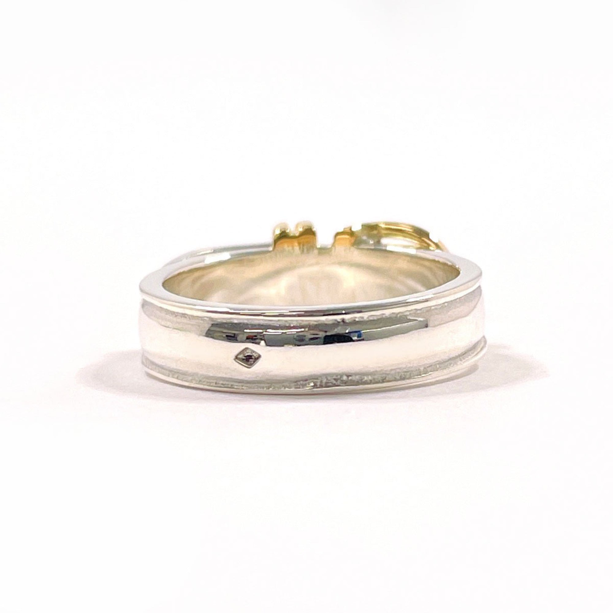 Hermes Gold Silver Yellow Gold (18K) Silver 925 Band Ring (Pre-Owned)