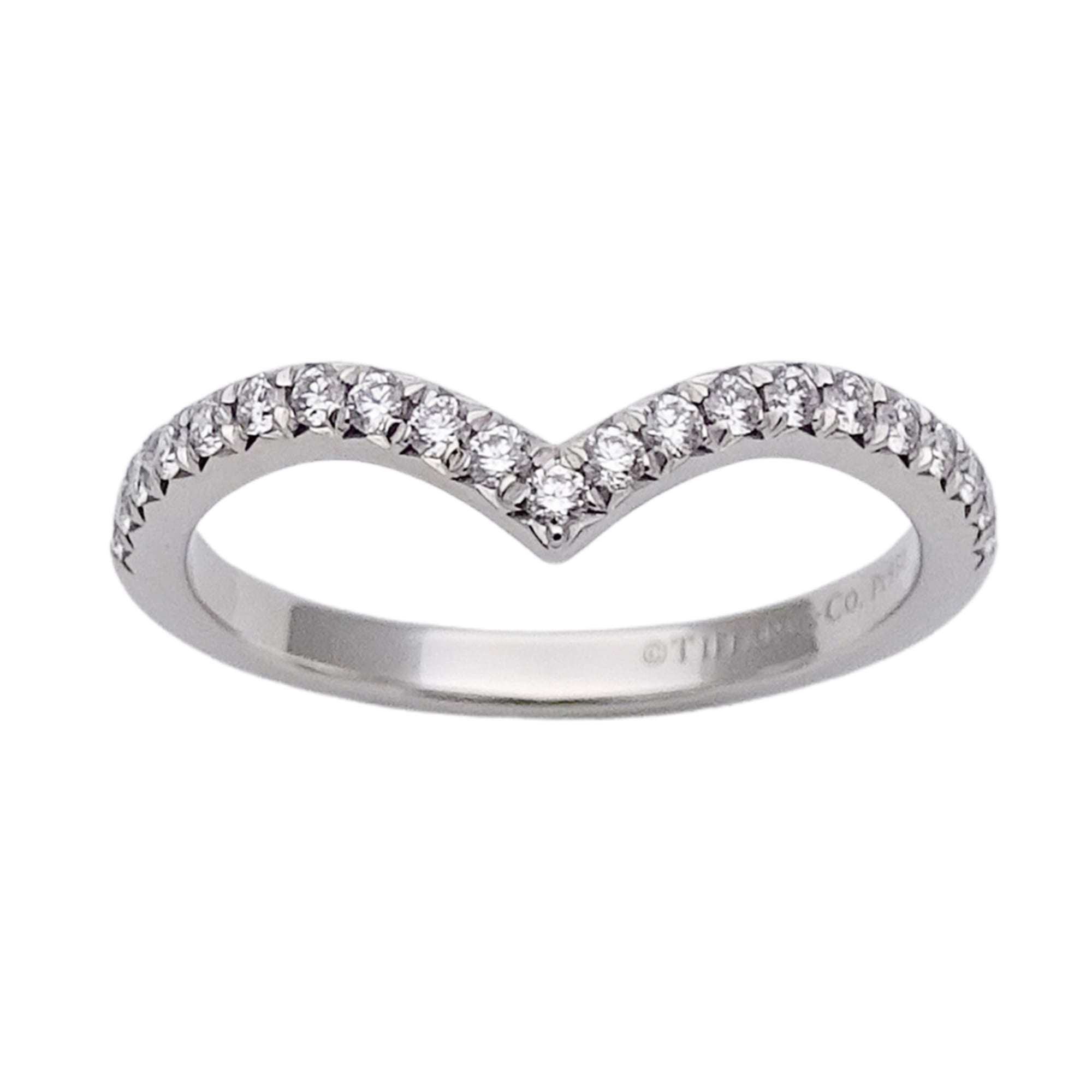 Tiffany Silver Platinum 950 Band Ring (Pre-Owned)