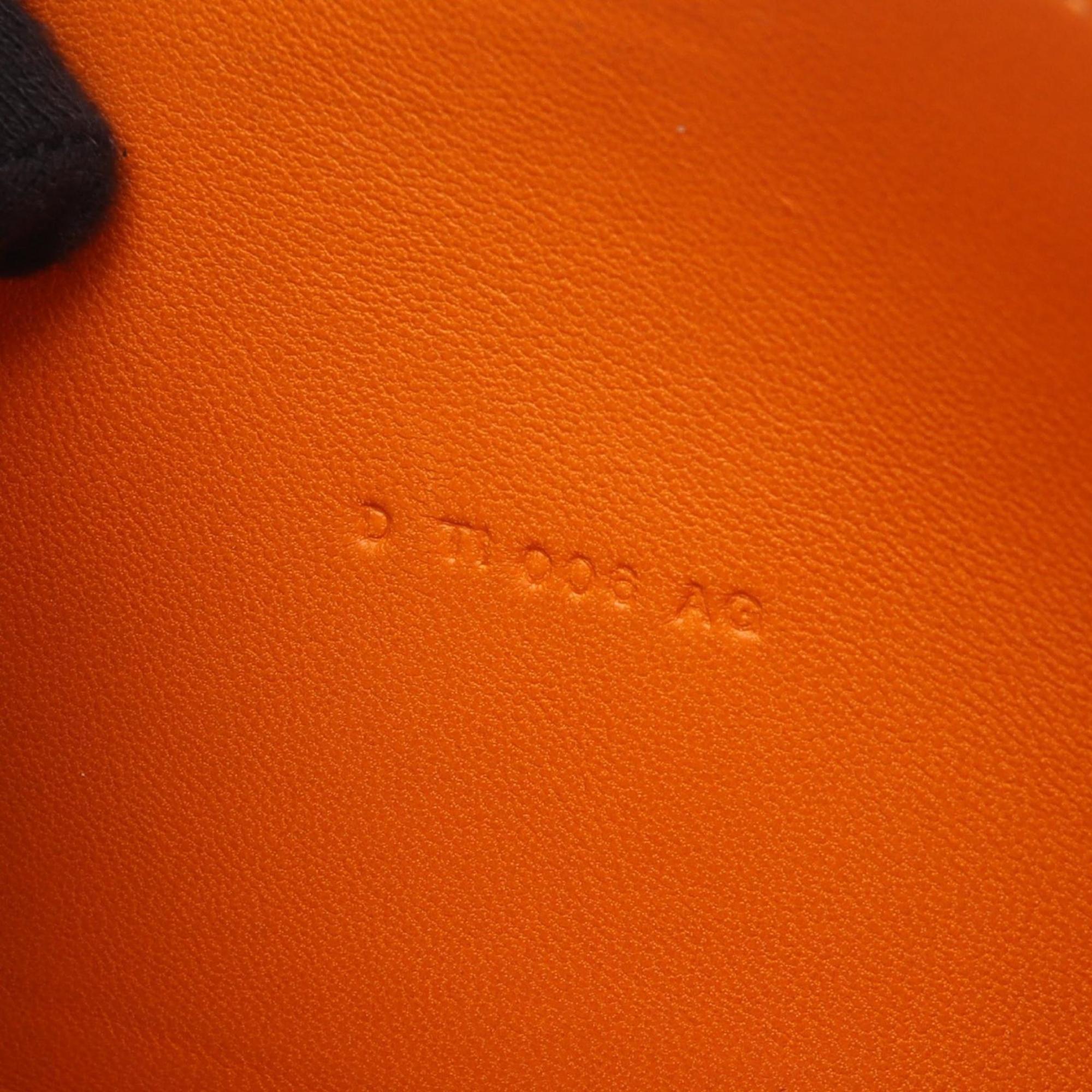 Hermes Orange Leather Long Wallet (Bi-Fold) (Pre-Owned)