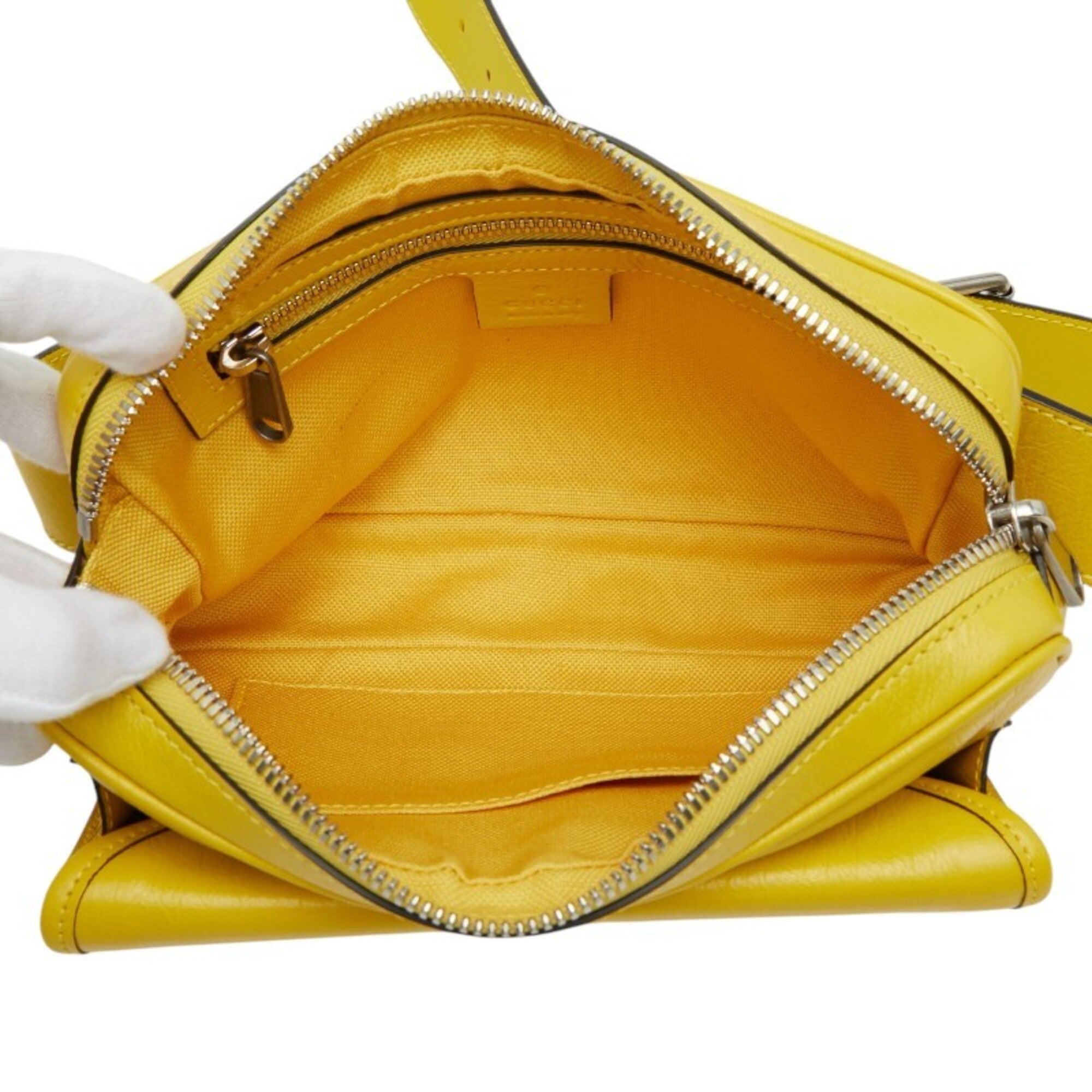Gucci Yellow Leather Fanny Pack (Pre-Owned)