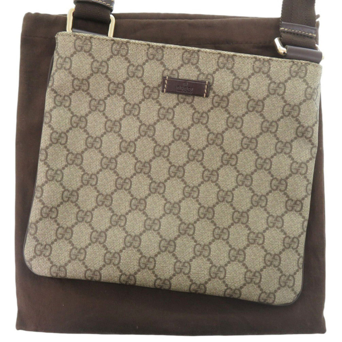 Gucci Beige Gg Supreme Shoulder Bag (Pre-Owned)