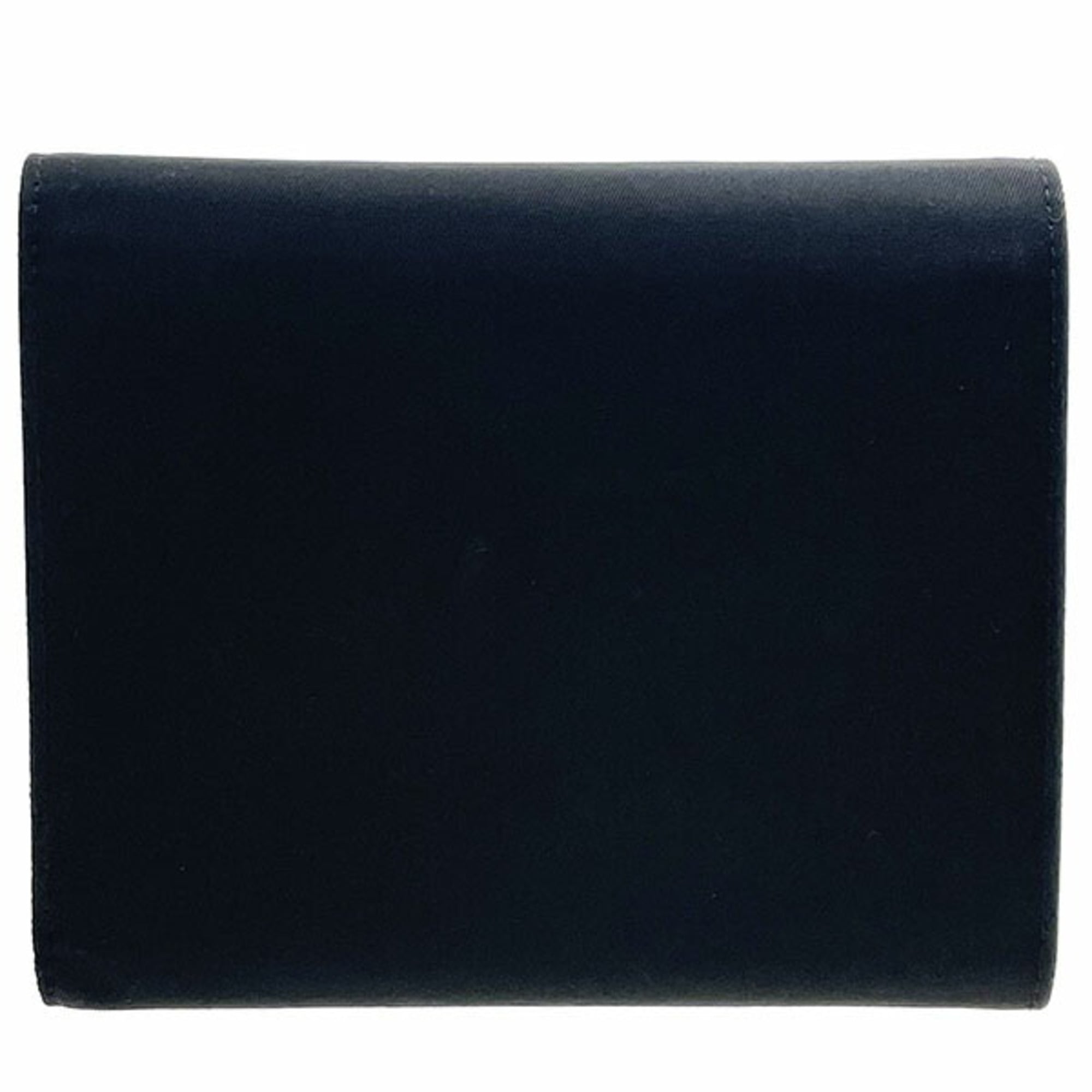 Prada Black Nero Nylon Leather Wallet (Tri-Fold) (Pre-Owned)