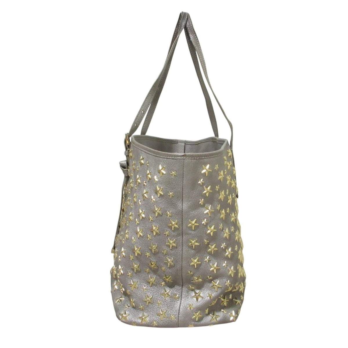 Jimmy Choo Silver Leather Tote Bag (Pre-Owned)
