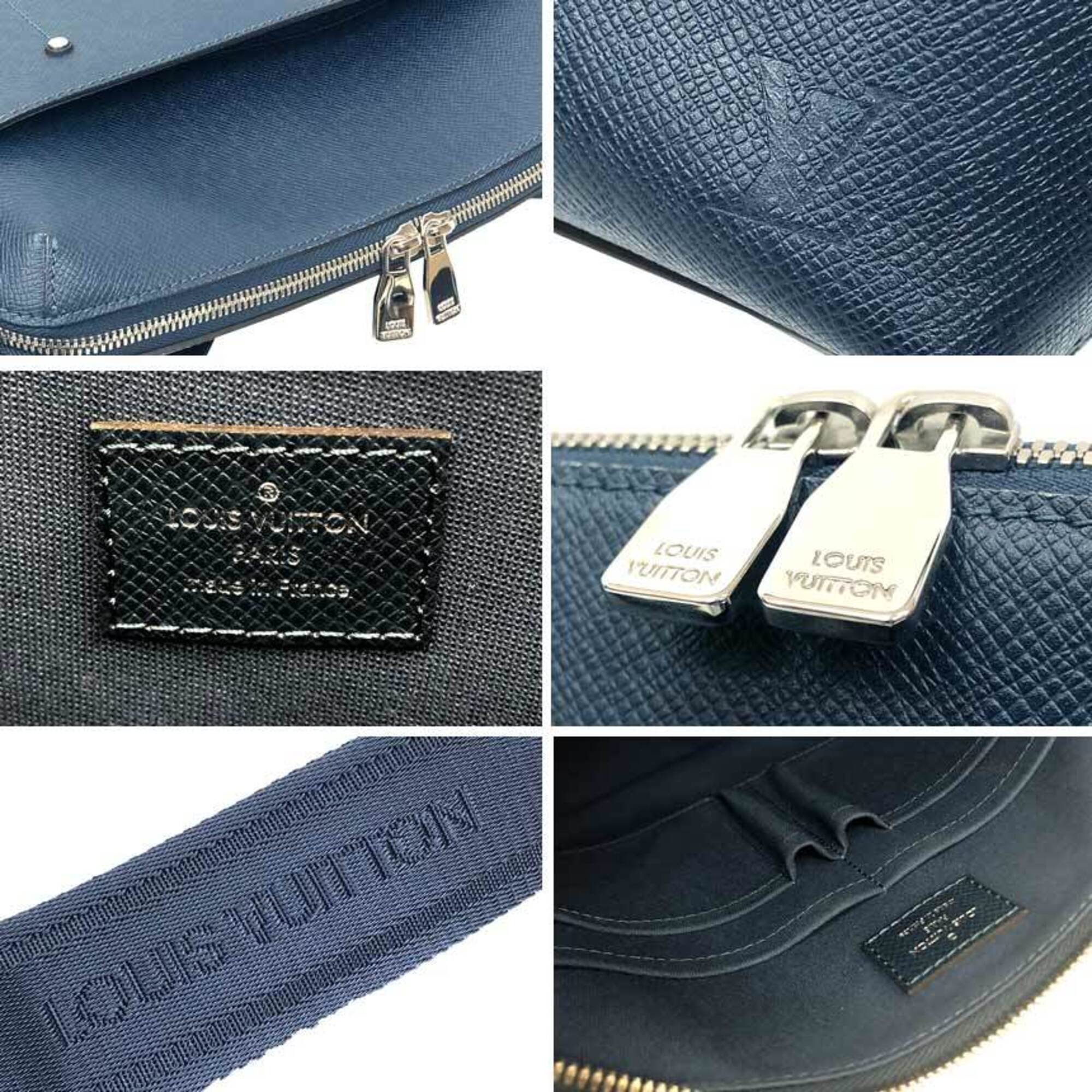 Louis Vuitton Navy Ocean Taiga Leather Shoulder Bag (Pre-Owned)