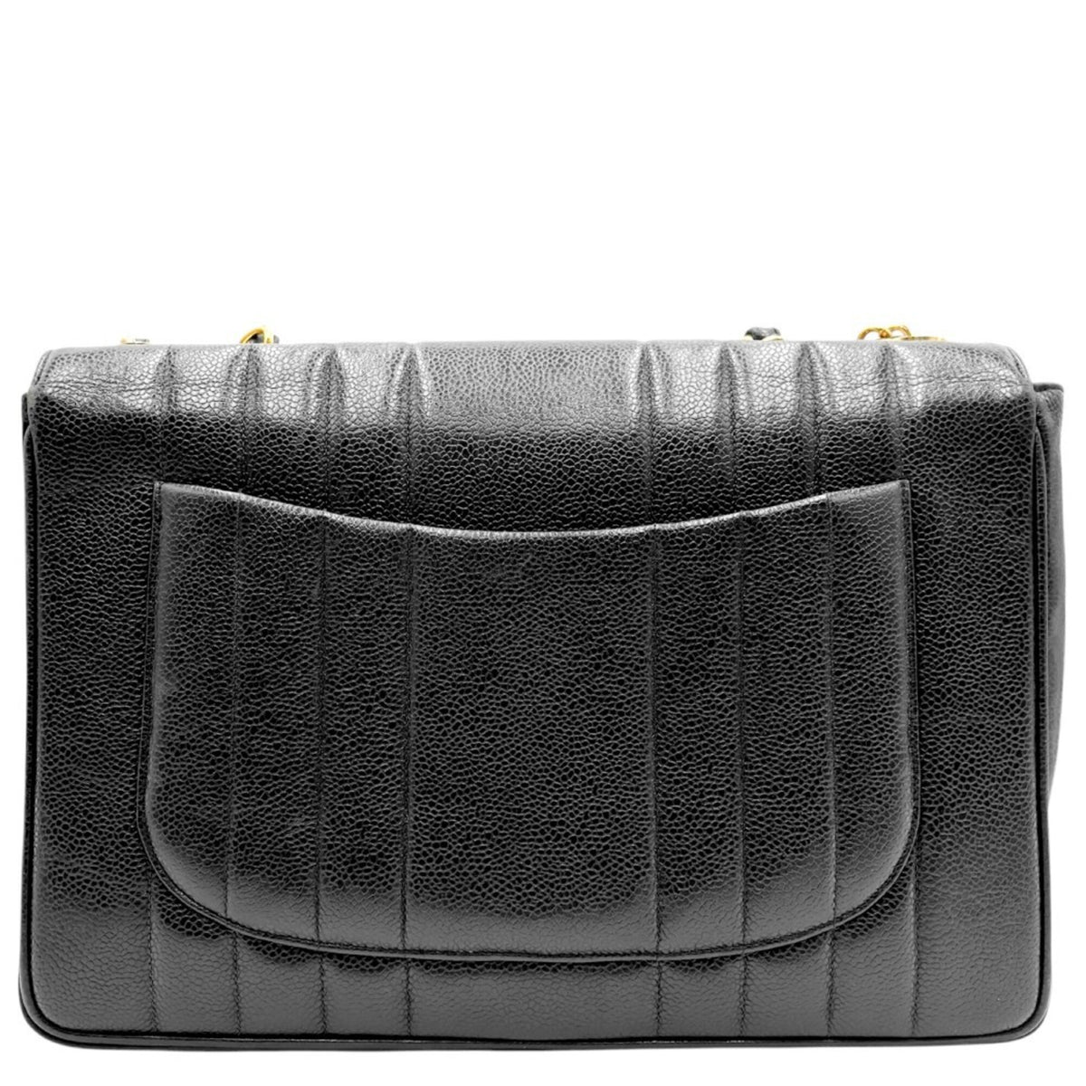 Chanel Black Grained Calfskin Shoulder Bag (Pre-Owned)