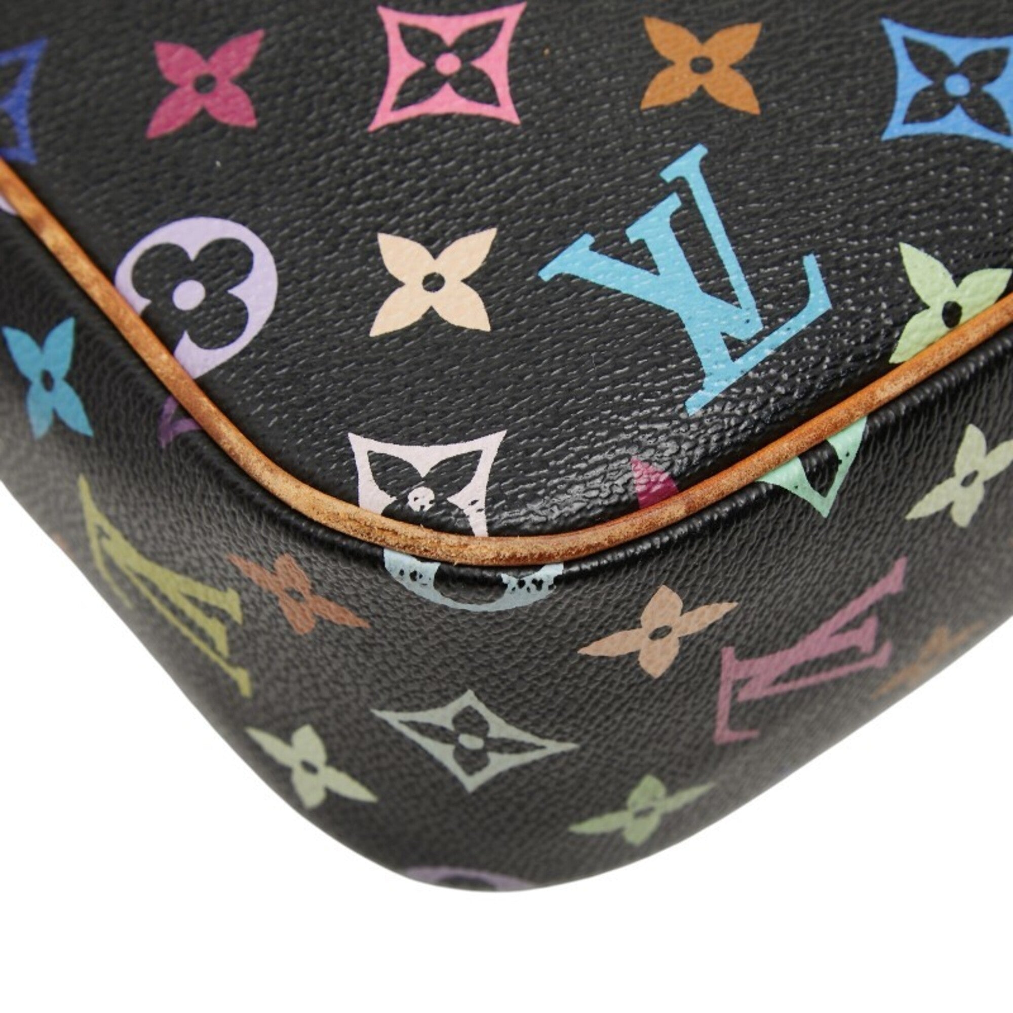 Louis Vuitton Black Brown Pvc Leather Shoulder Bag (Pre-Owned)