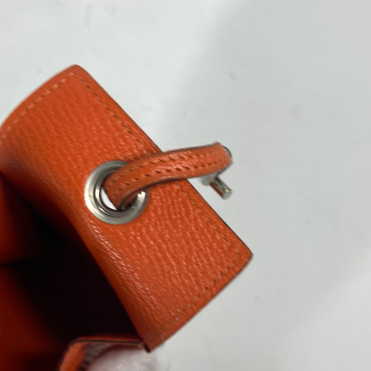 Hermes Orange Leather Pouch (Pre-Owned)