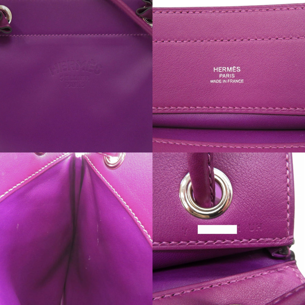 Hermes Anemone Purple Swift Leather Shoulder Bag (Pre-Owned)
