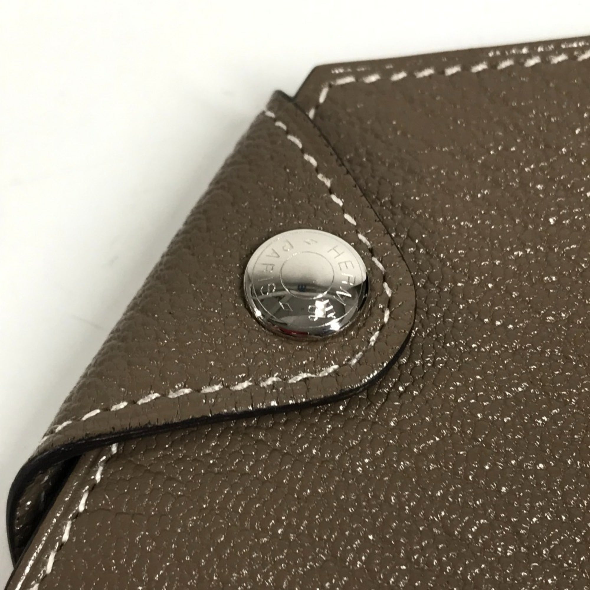 Hermes Etoupe Gray Gray Chevre Leather (Pre-Owned)