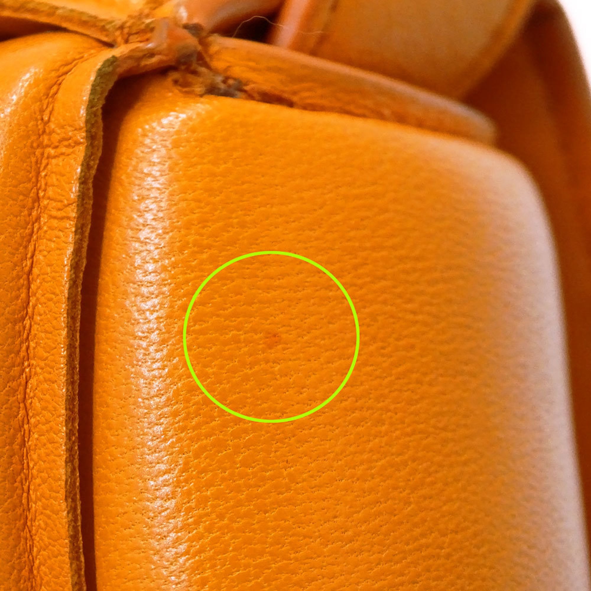 Bottega Veneta Orange Leather Handbag Shoulder Bag (Pre-Owned)