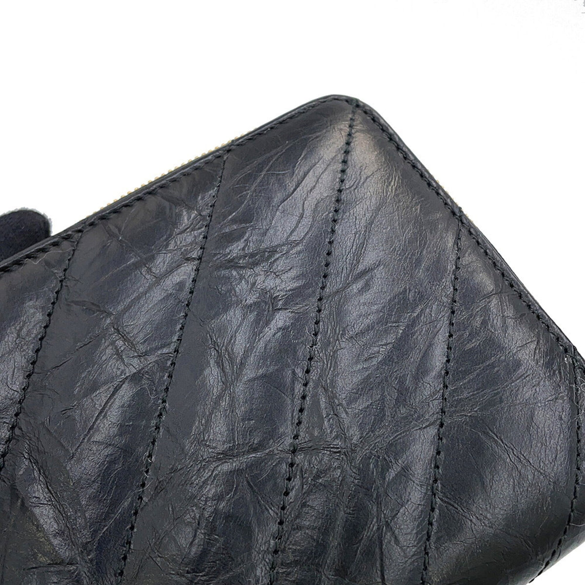 Balenciaga Black Leather Long Wallet (Bi-Fold) (Pre-Owned)
