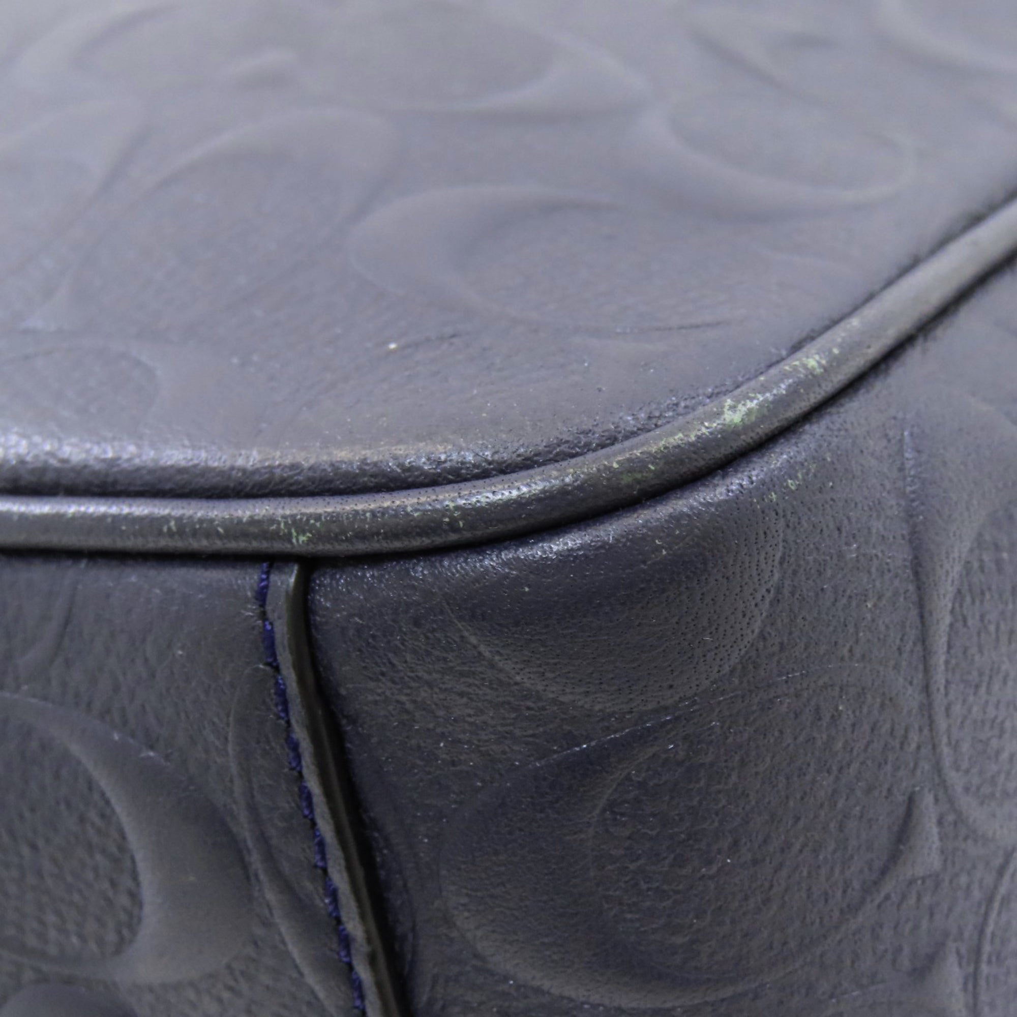 Coach Navy Pvc Shoulder Bag (Pre-Owned)